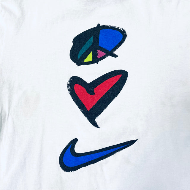 Nike Vintage 'Peace Love Nike' White T-shirt