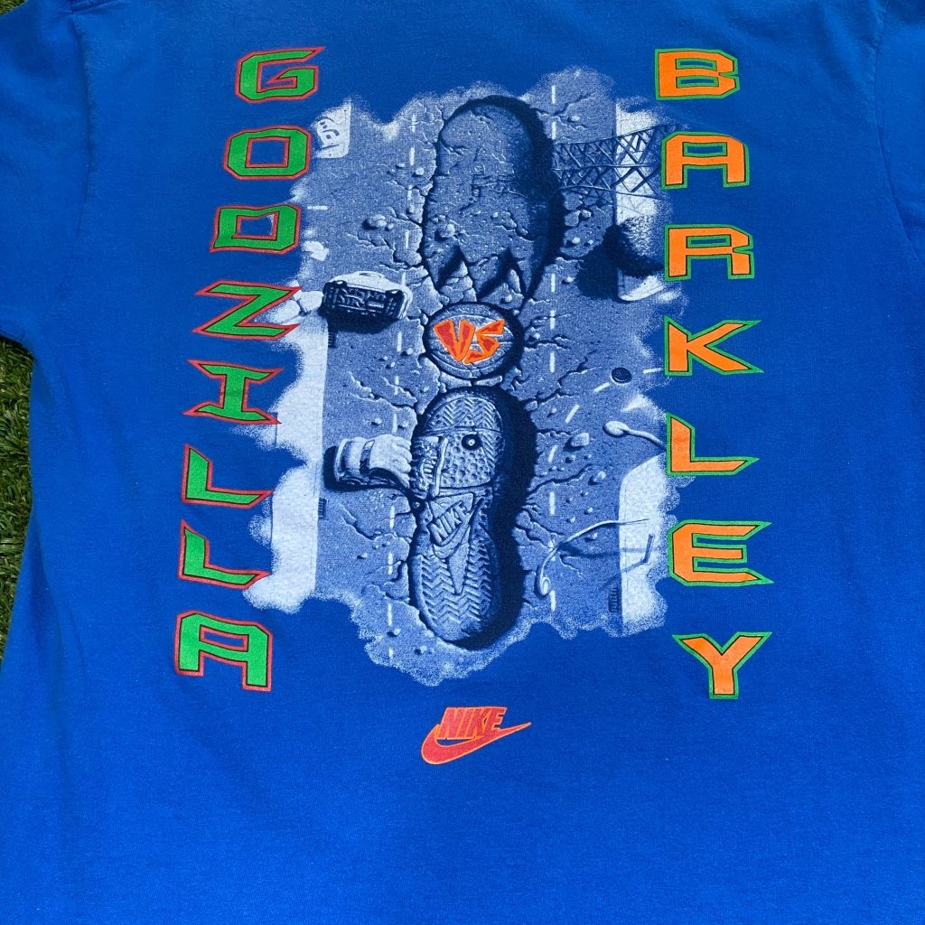 Nike Vintage 1992 Barkley vs. Godzilla Short Sleeve Shirt, XL - Banana Stand