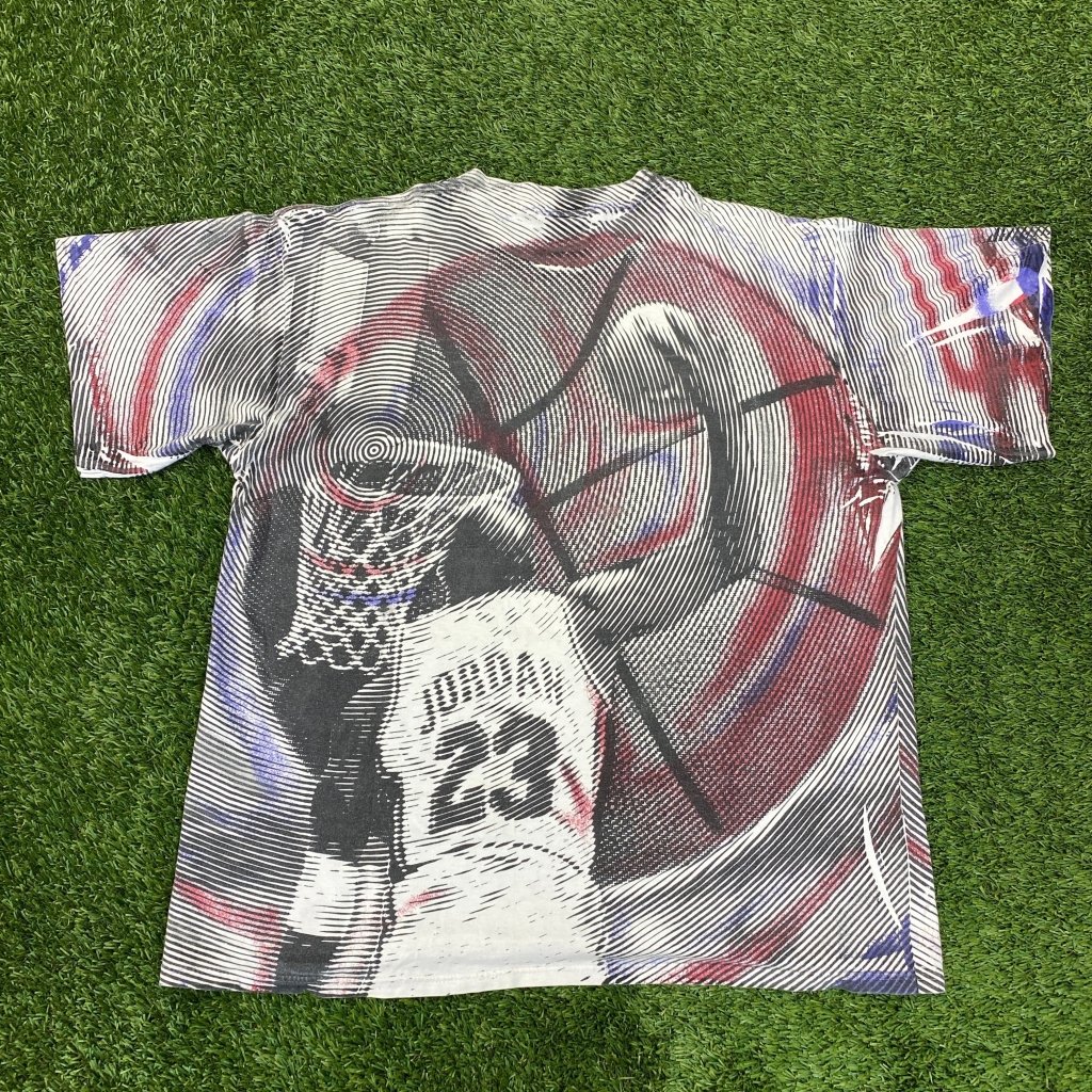 Nike Vintage Jordan Spiral Shirt, AOP Double Sided, Made in USA, Single Stitch, L - Banana Stand