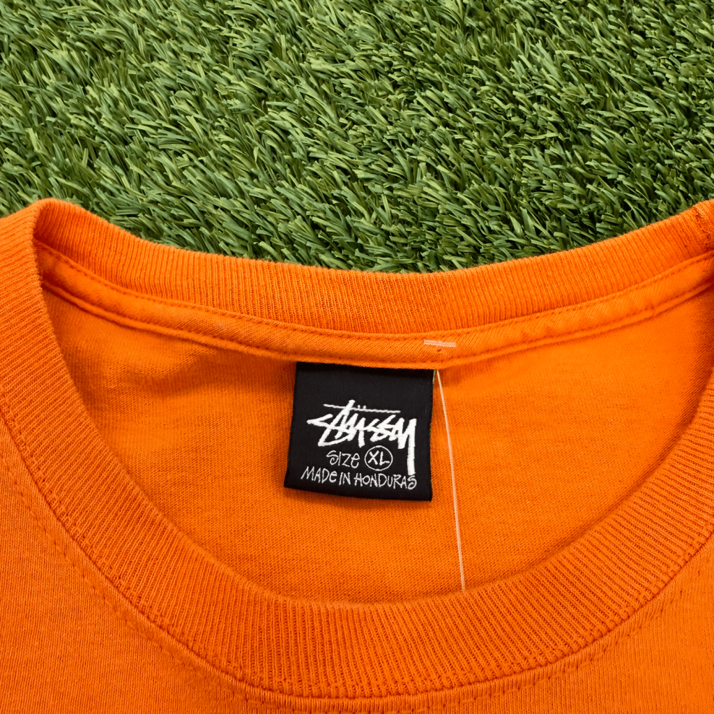 Vintage Stussy 8 Ball Shirt, Orange, XL - Banana Stand