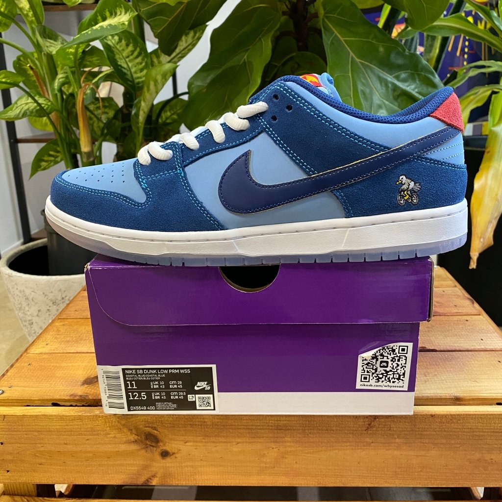 Nike SB Dunk Low Pro, Why So Sad?, Mens 11, W12.5 - Banana Stand