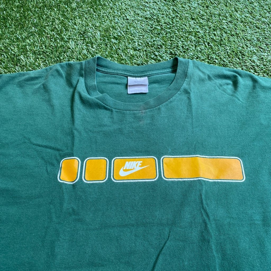 Nike Vintage Green and Gold Long Sleeve Shirt, XL - Banana Stand
