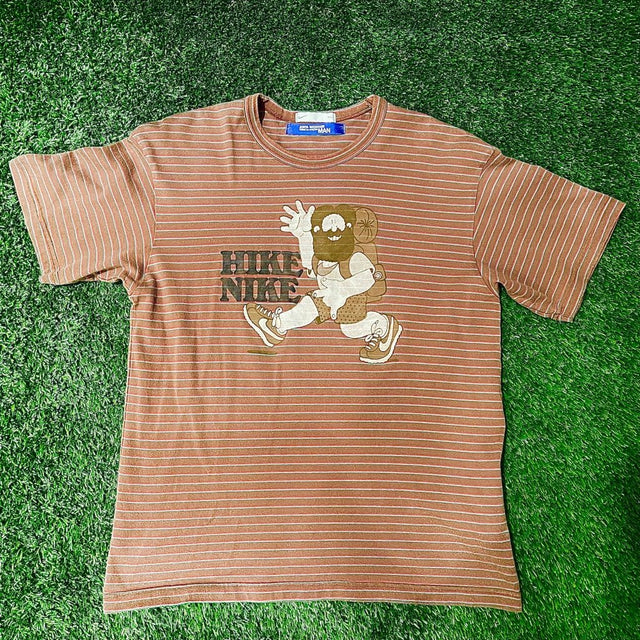 Nike X Junya Watanabe Comme des Garçons Hike Nike T Shirt (Brown Striped) - Banana Stand