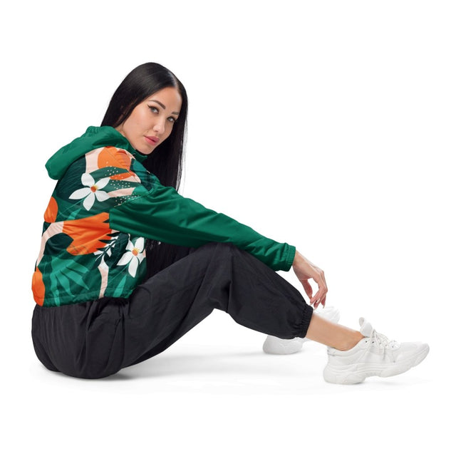 Tropical Blast Cropped Windbreaker - Banana Stand