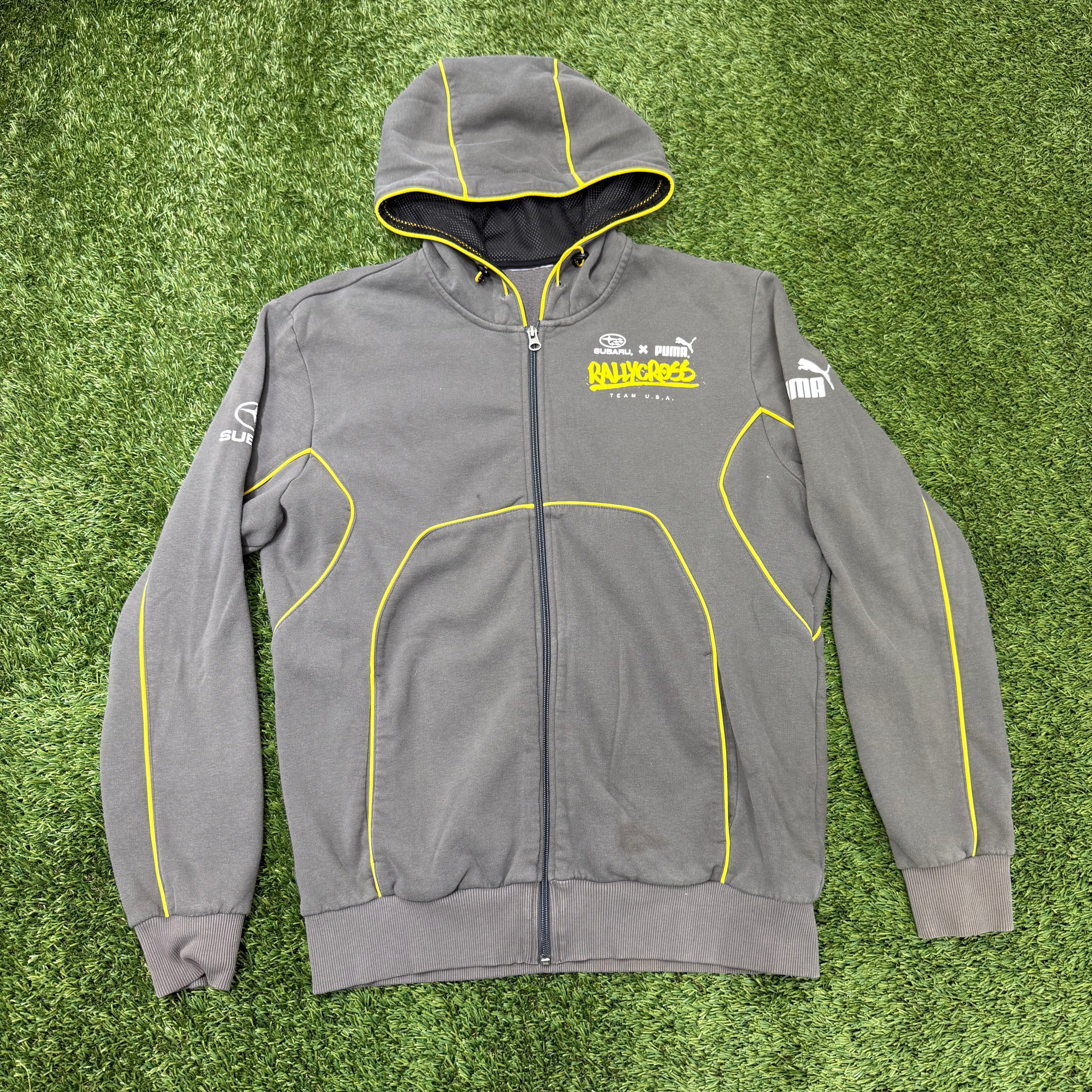 Vintage Subaru x Puma Rally Cross Team USA Zip Up, Gray