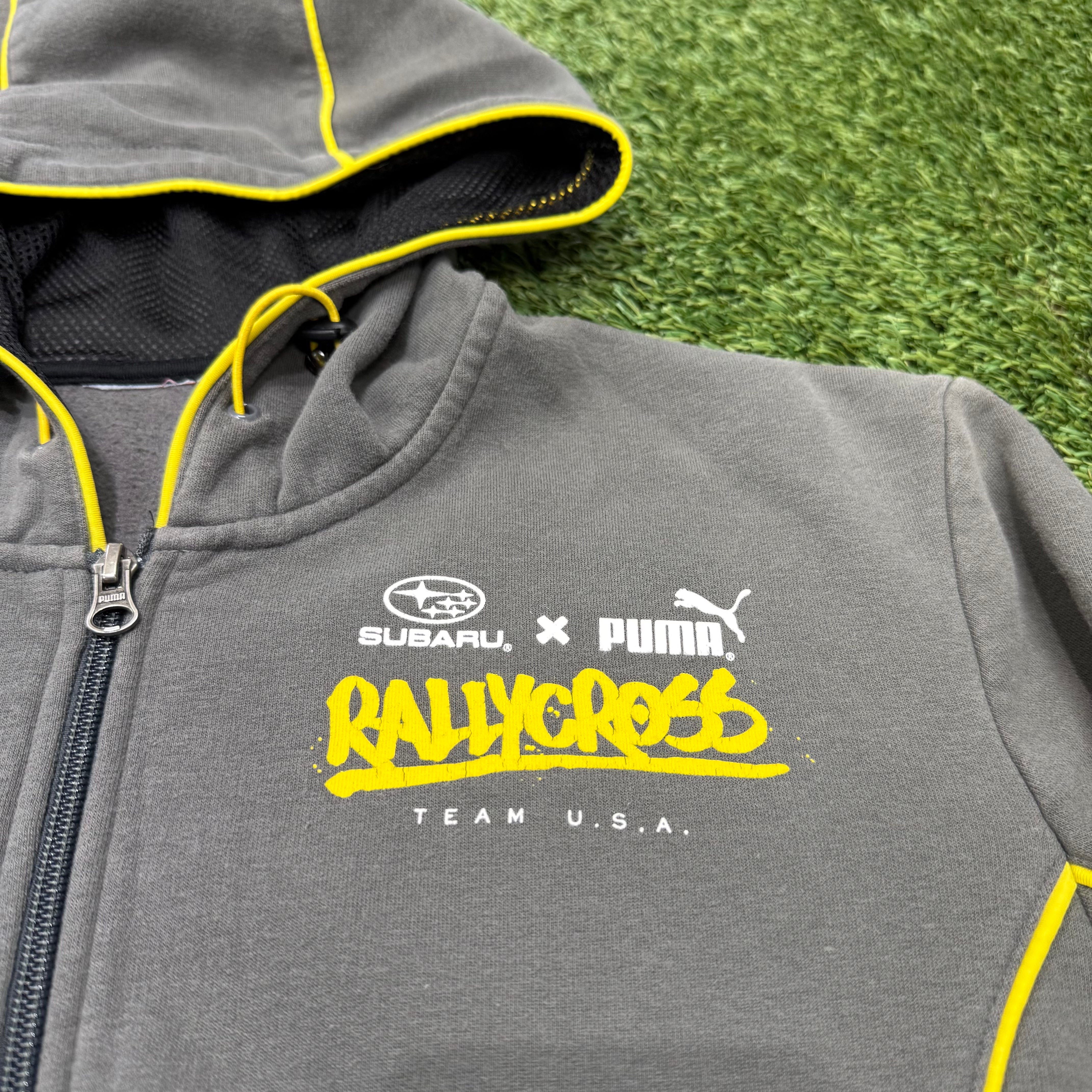 Vintage Subaru x Puma Rally Cross Team USA Zip Up, Gray