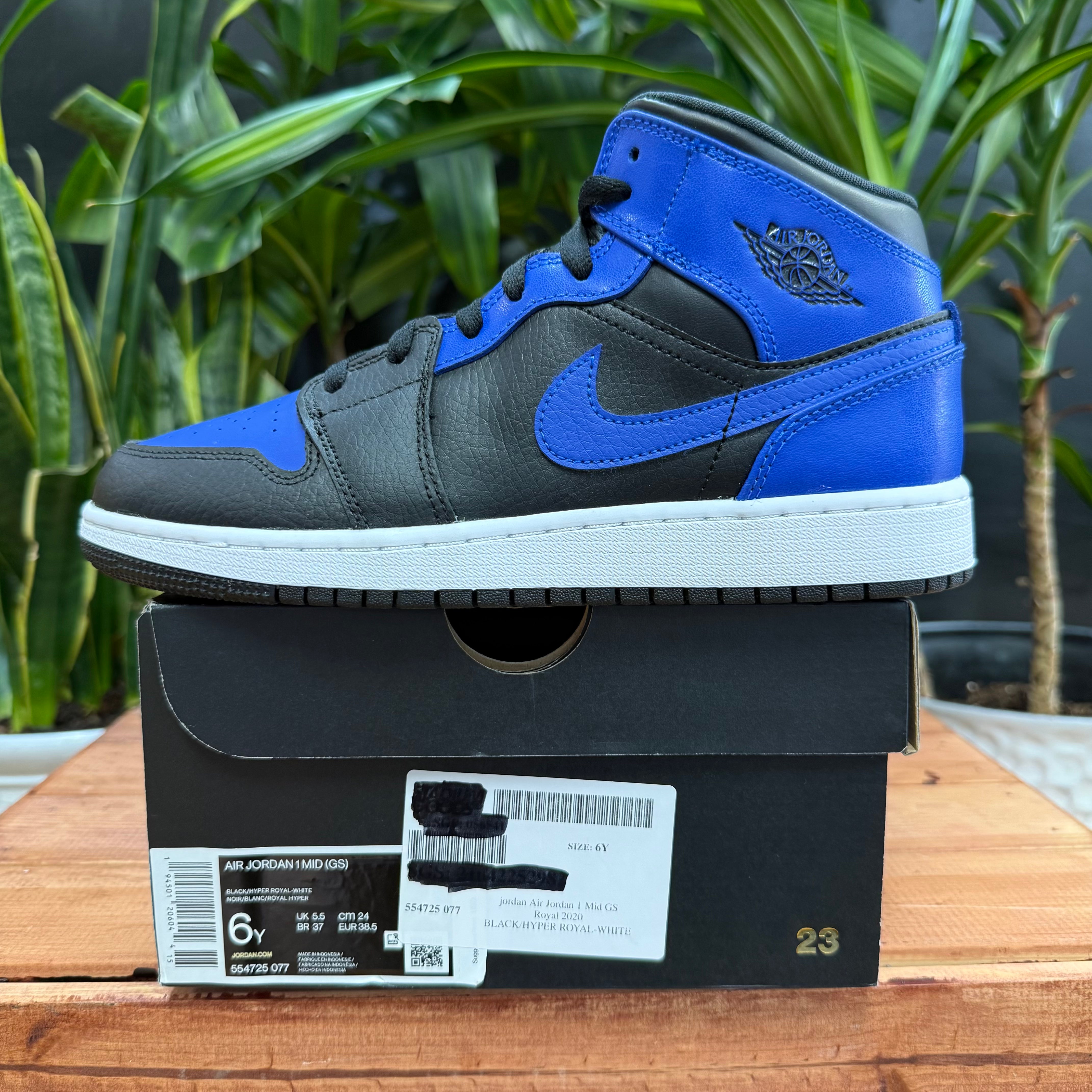 Nike New Air Jordan 1 Mid Hyper Royal, Mens 6 W7.5