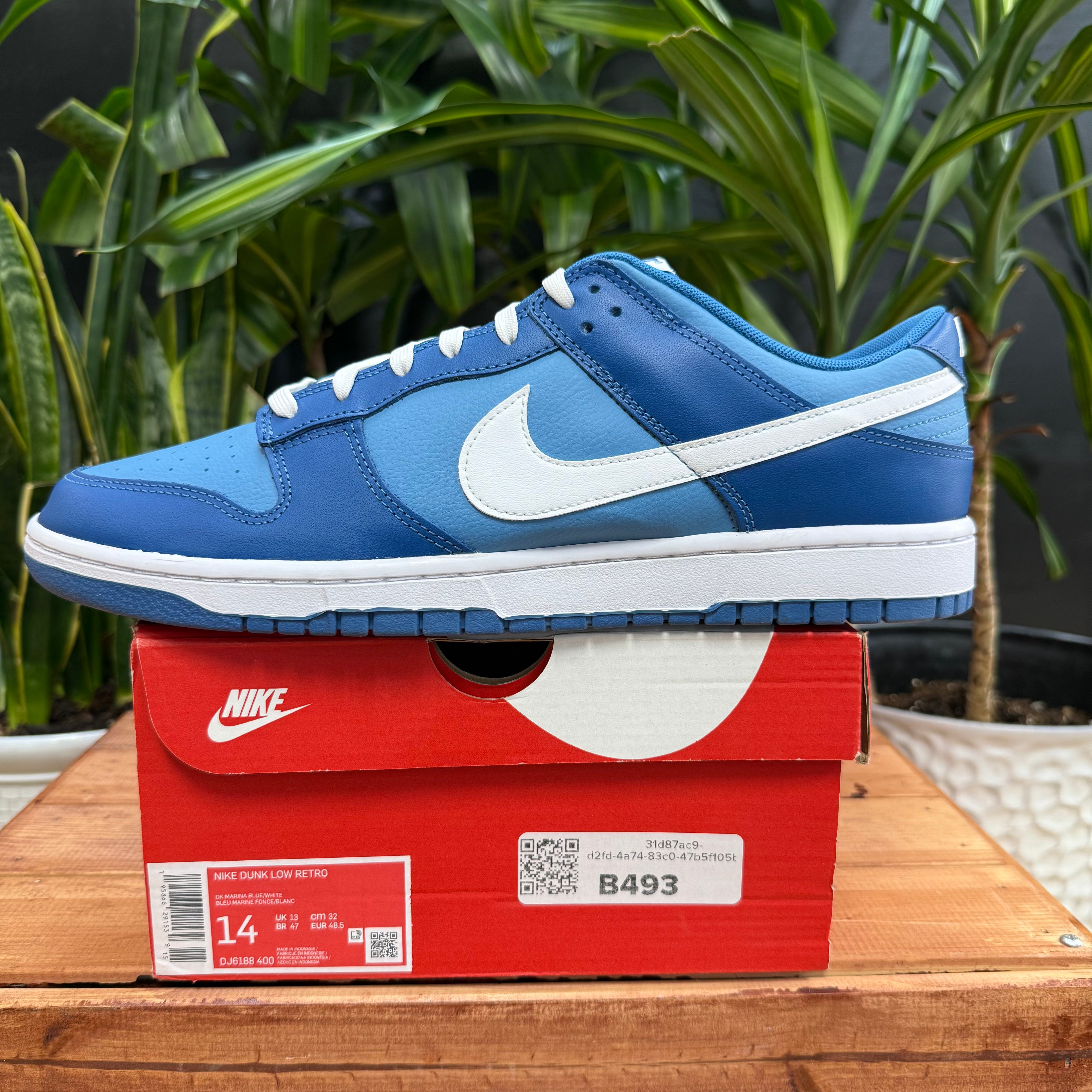Nike Dunk Low Dark Marina Blue, Mens 14