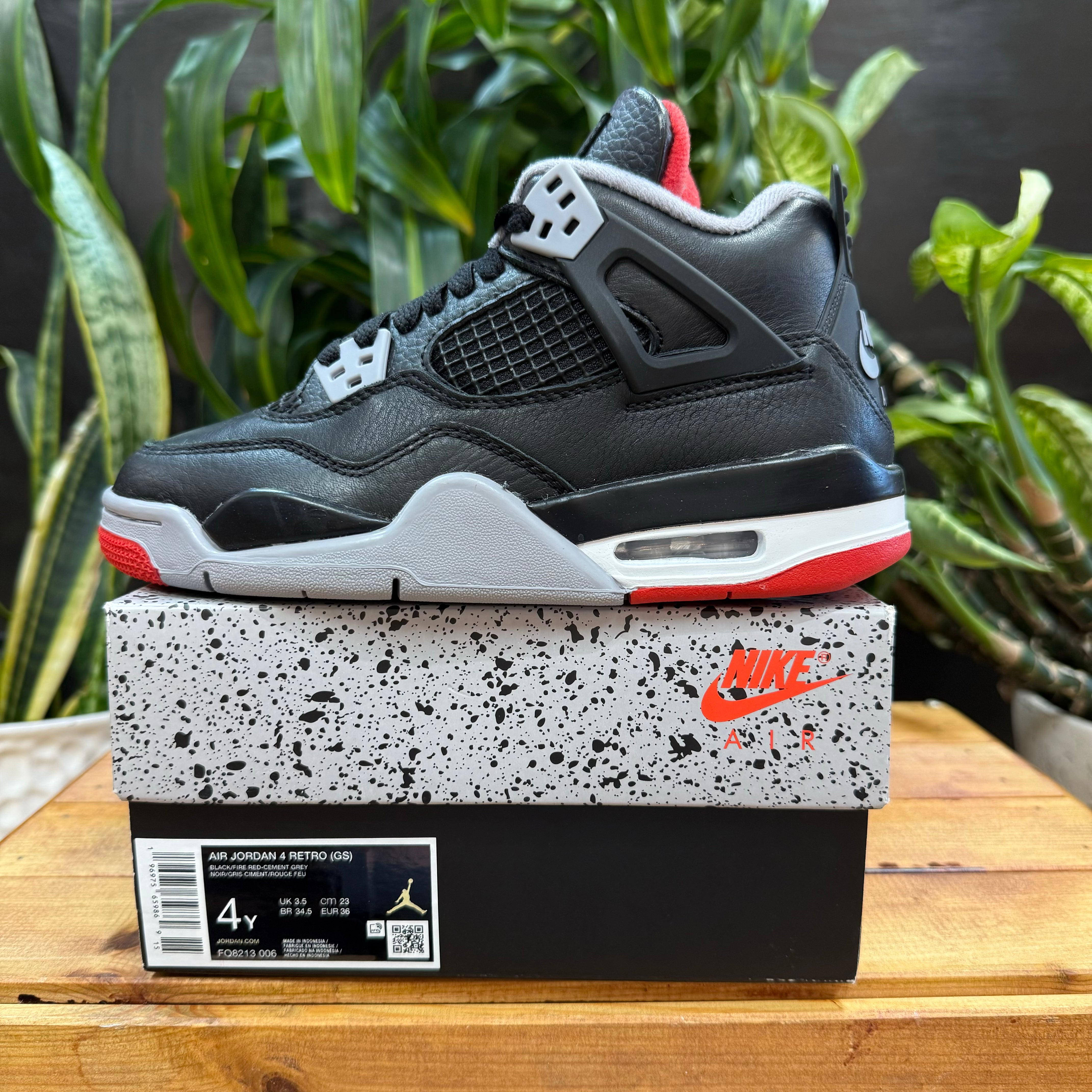 Jordan 4 'Bred Reimagined', Mens 4, W5.5