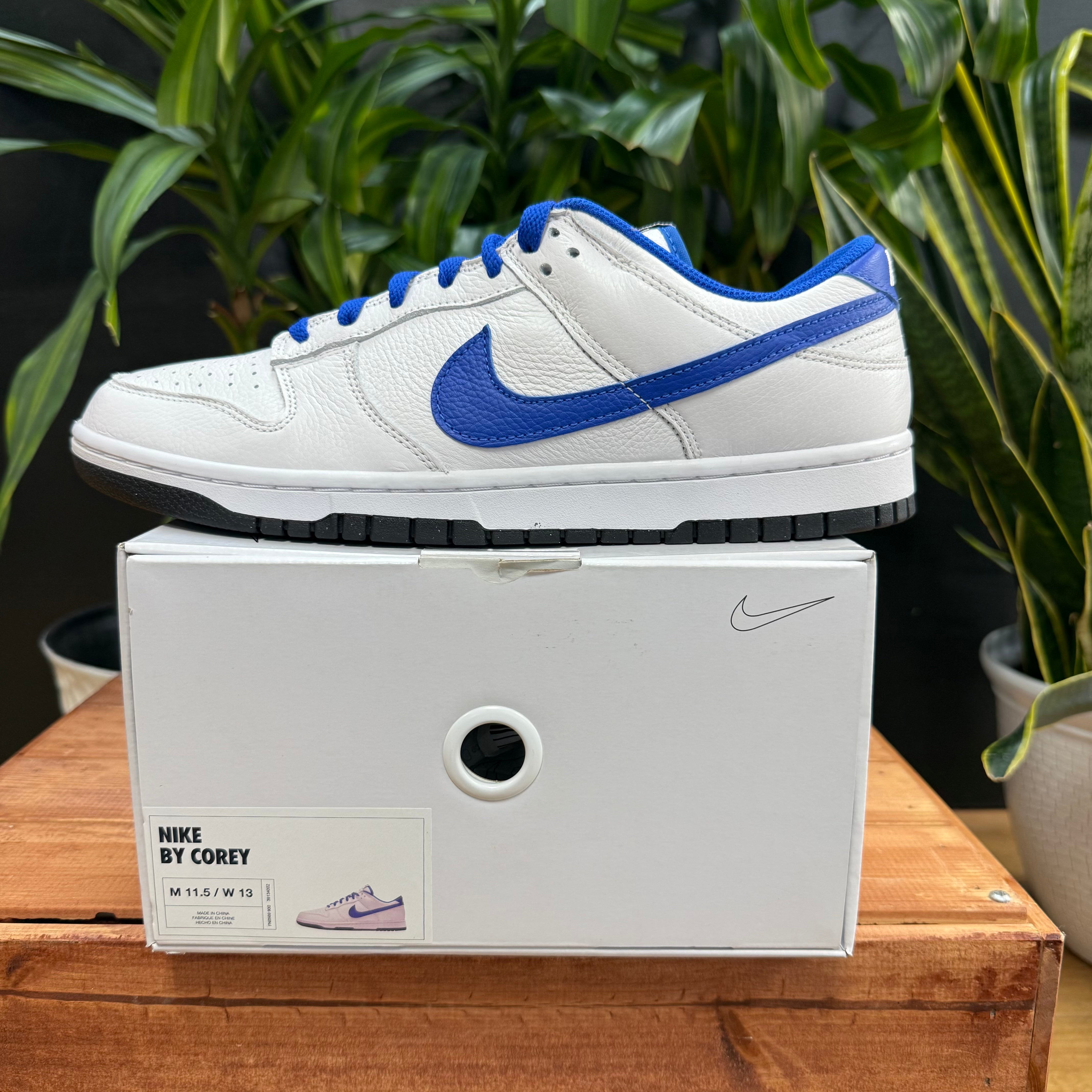 Nike Dunk by You (White/Blue) Corey, Mens 11.5