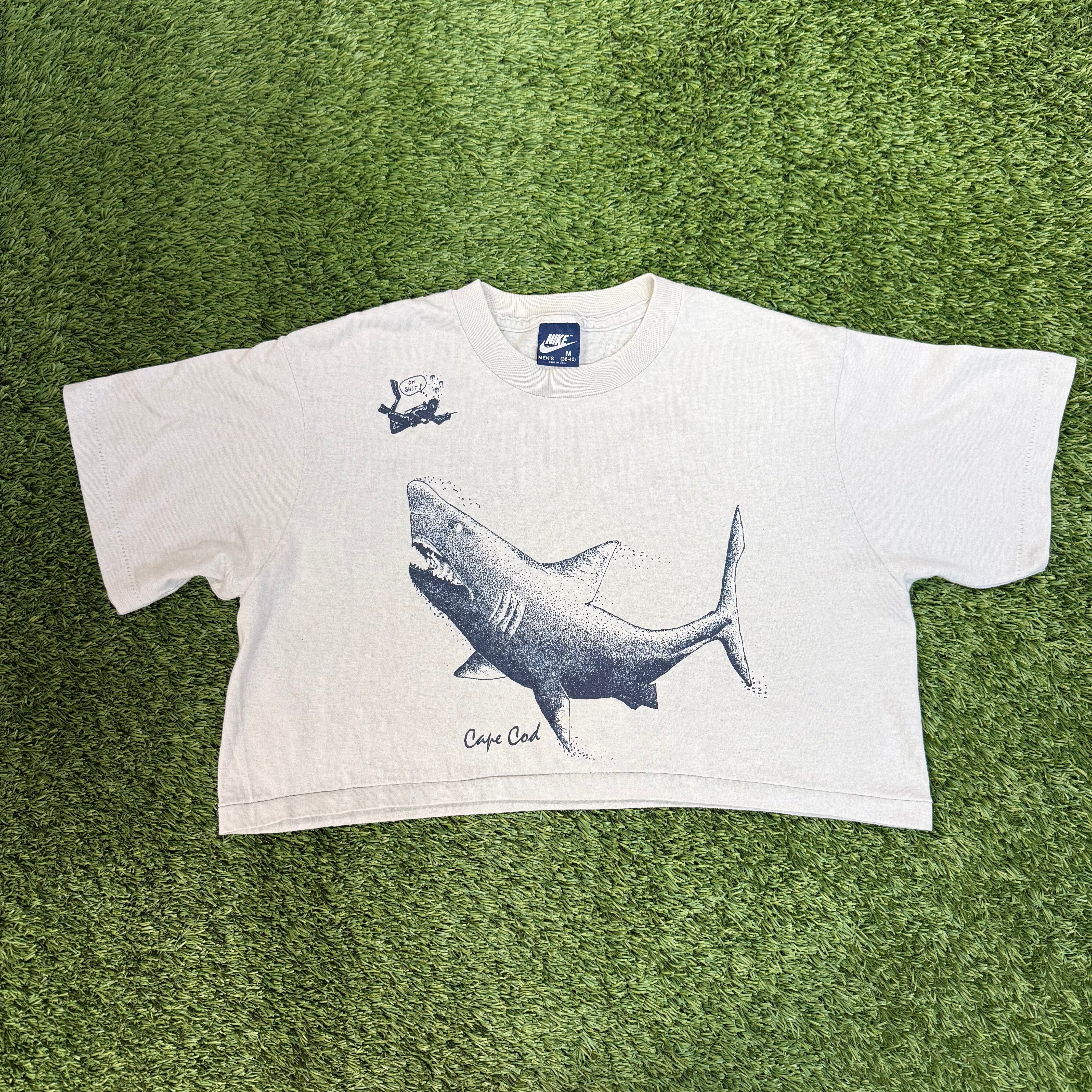Nike Vintage Cropped Cape Cod Shark Shirt, M