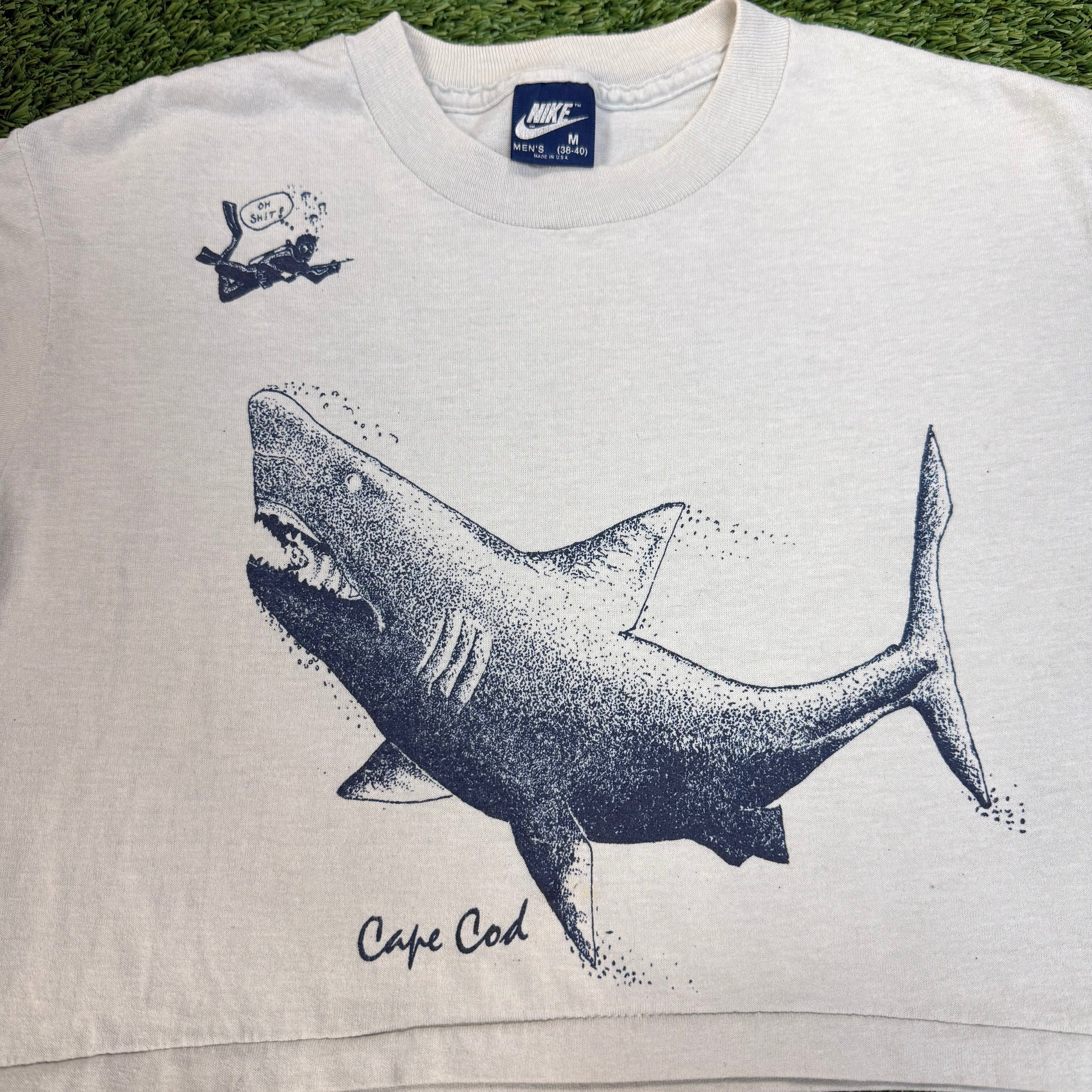 Nike Vintage Cropped Cape Cod Shark Shirt, M