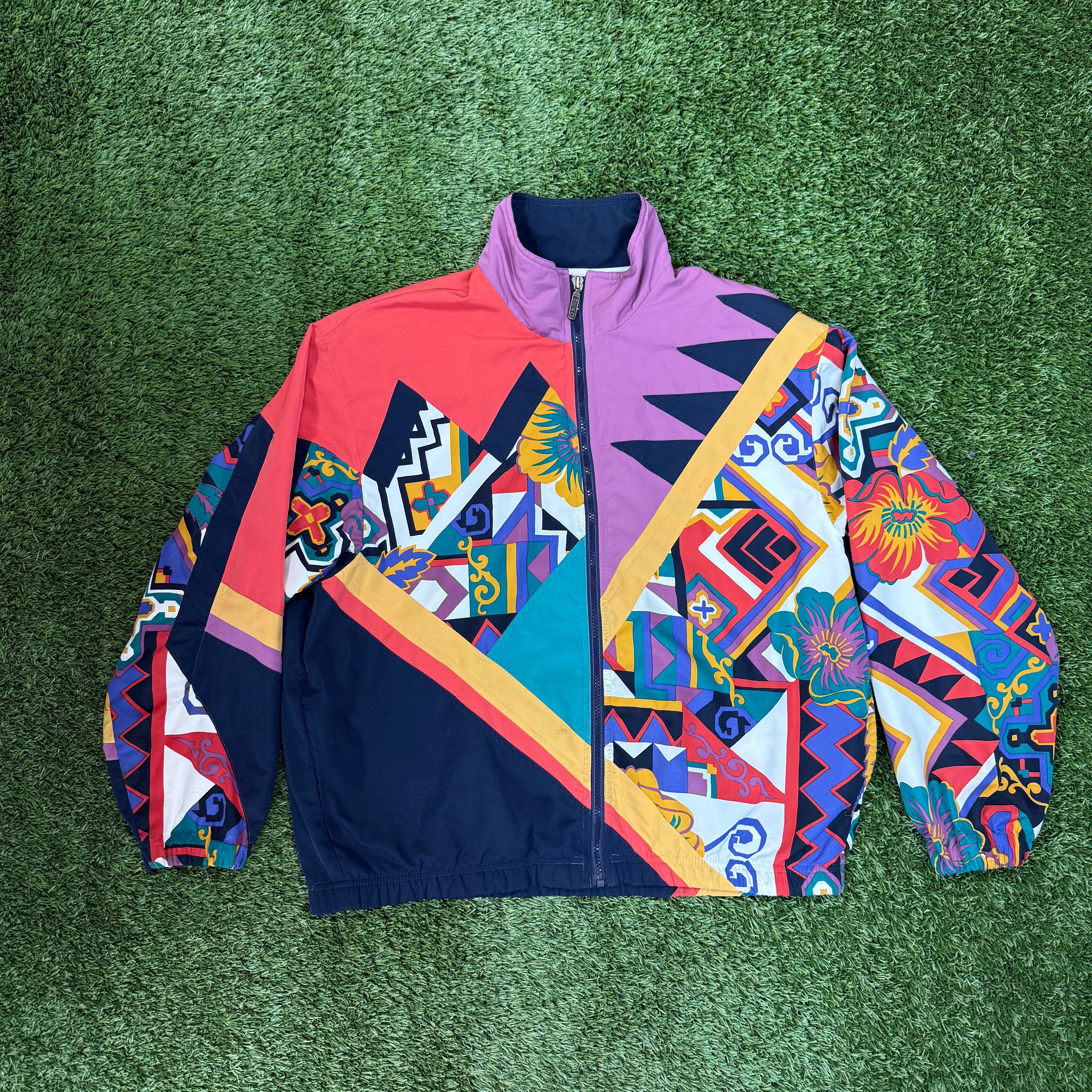 Vintage Multi Colored Windbreaker, L