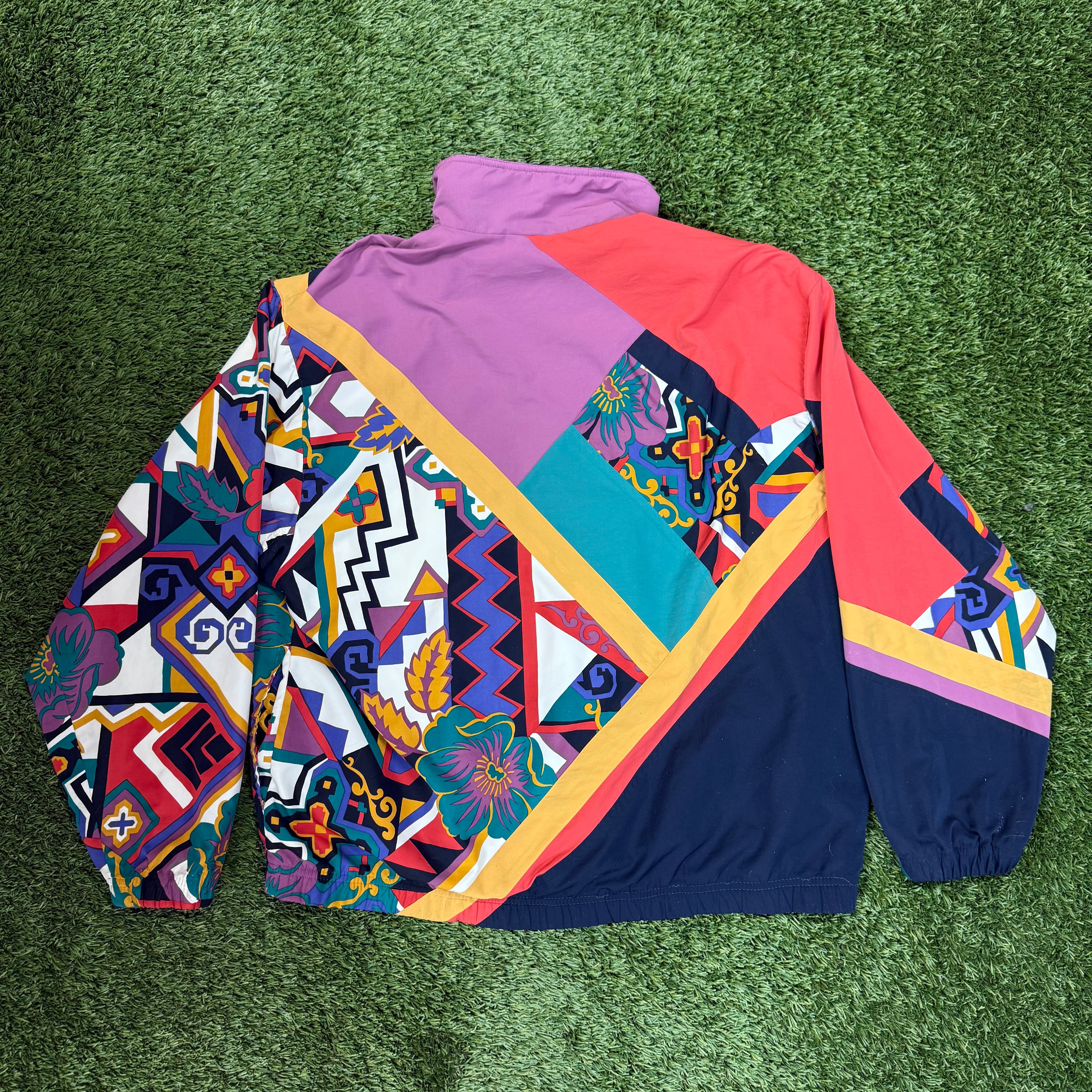 Vintage Multi Colored Windbreaker, L