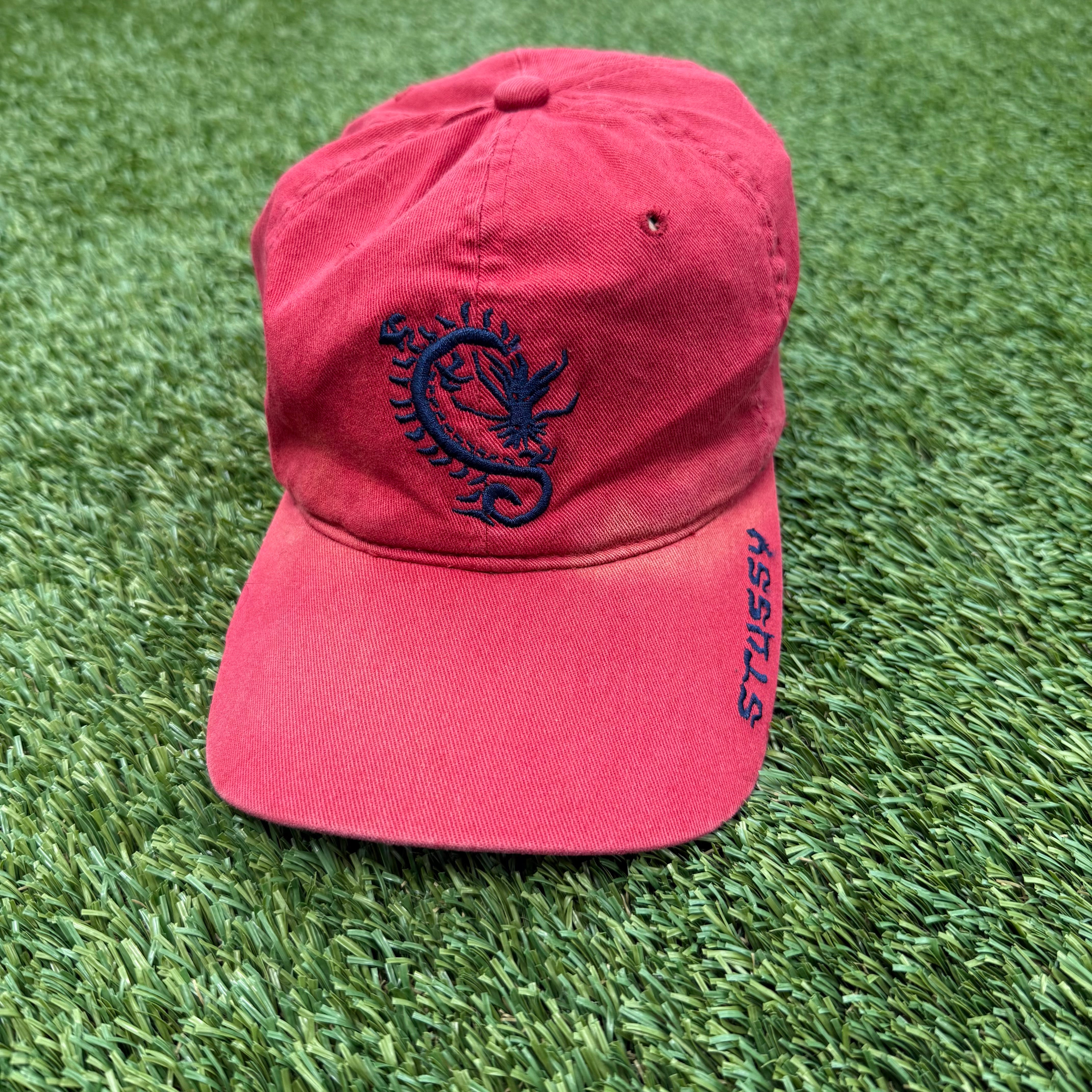 Vintage Stussy Monster Hat, Red