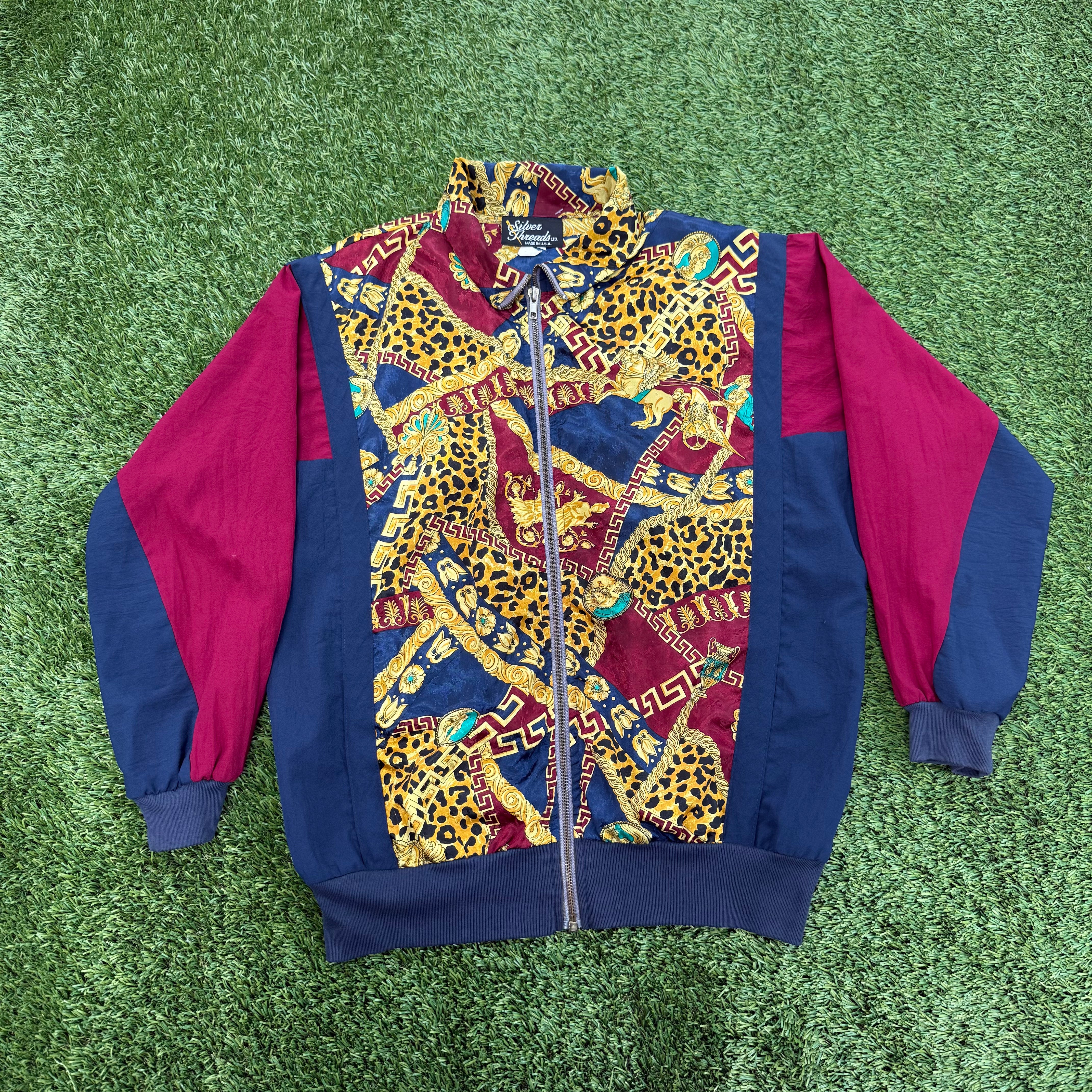 Vintage Patterned Windbreaker, Made in USA