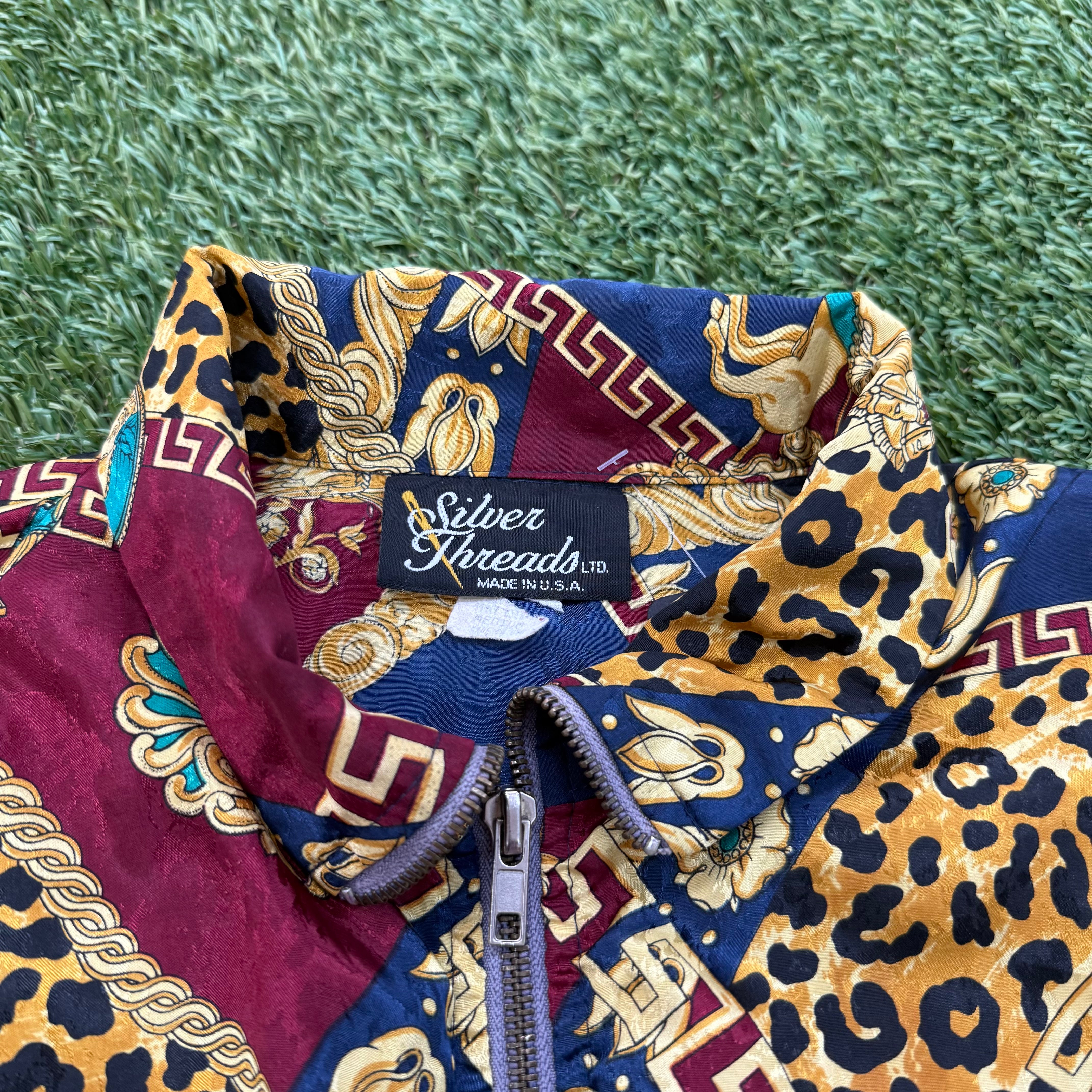 Vintage Patterned Windbreaker, Made in USA