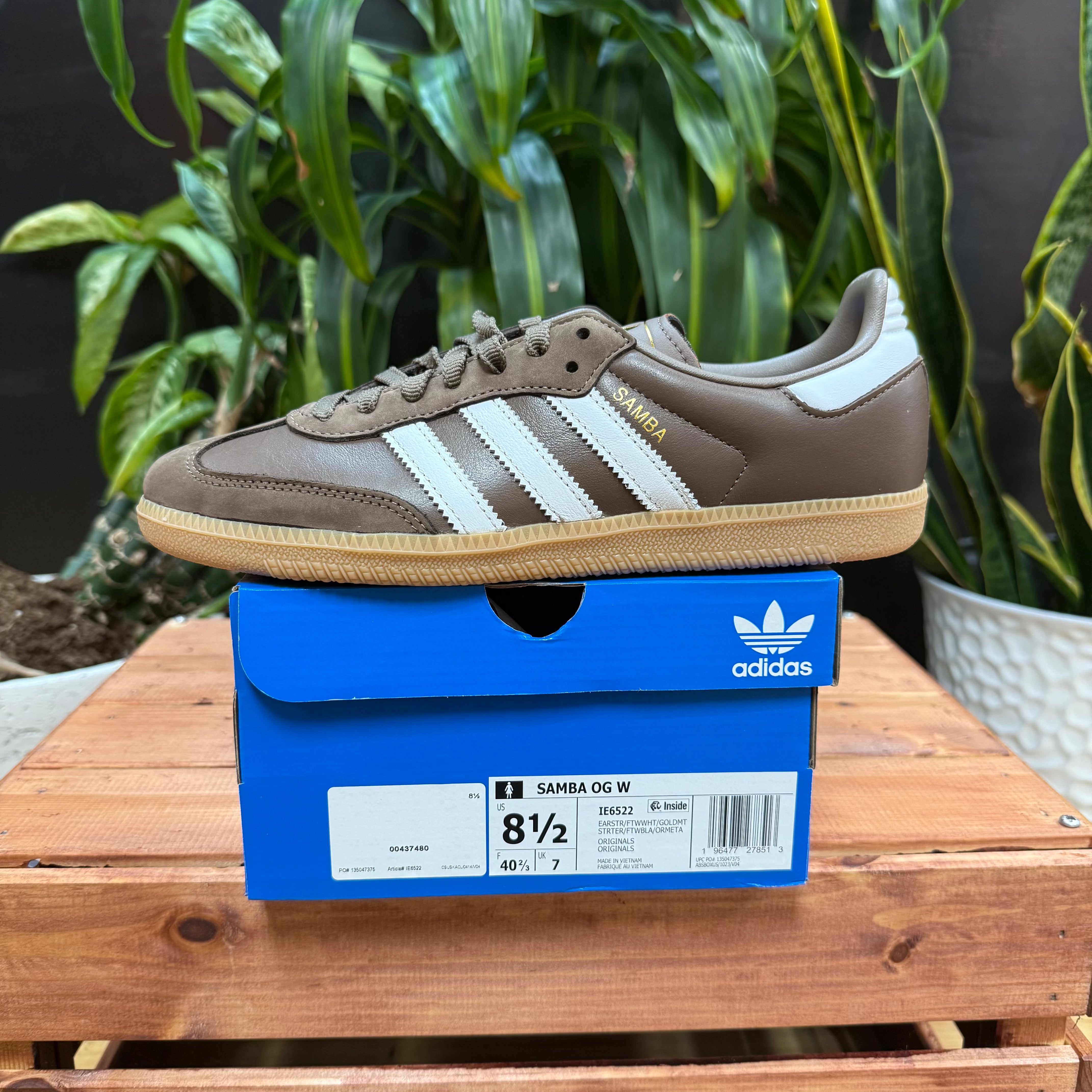 Adidas Samba OG Earth Strata Gum, Mens 7, W8.5