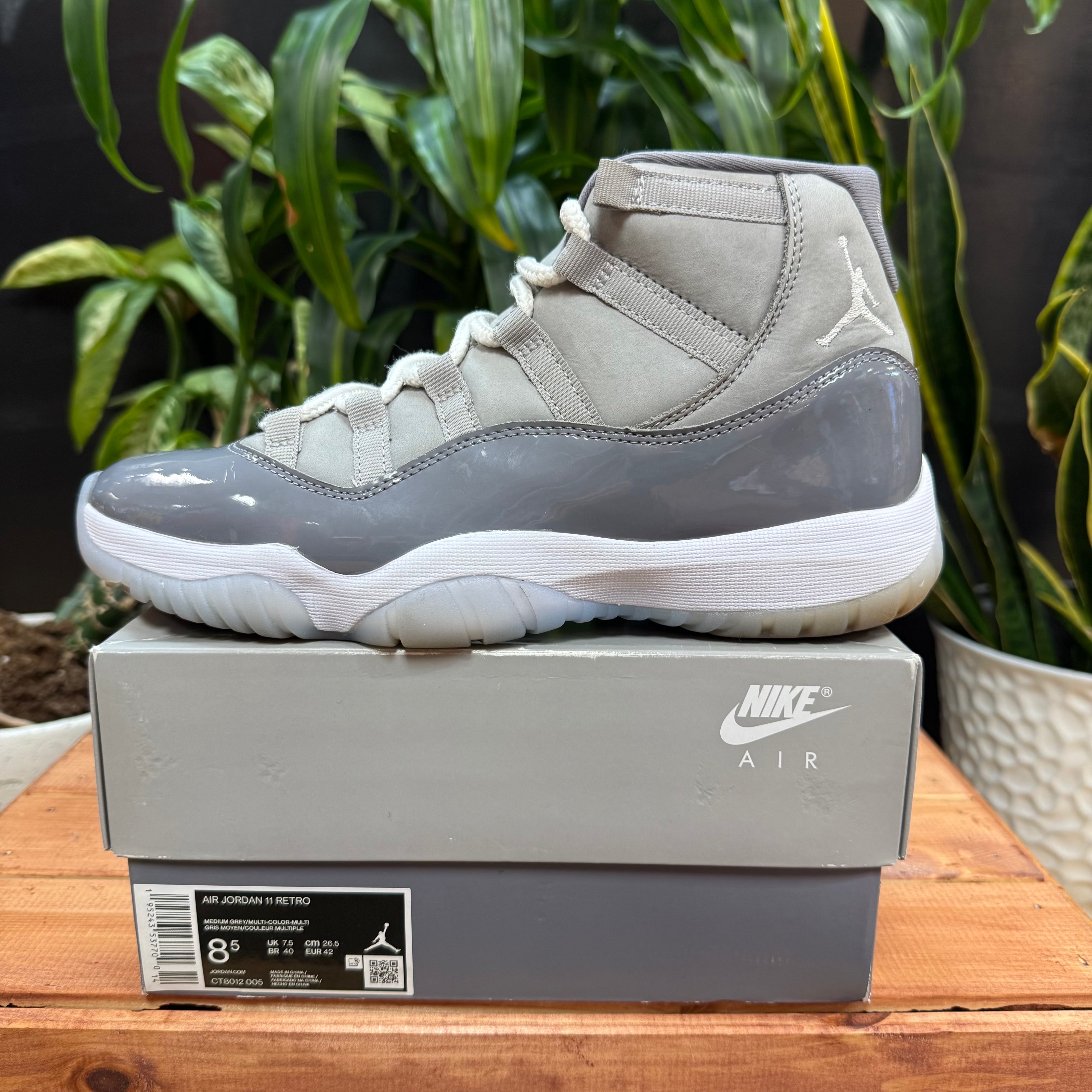 Jordan 11 Retro Cool Grey, Mens 8.5, W10