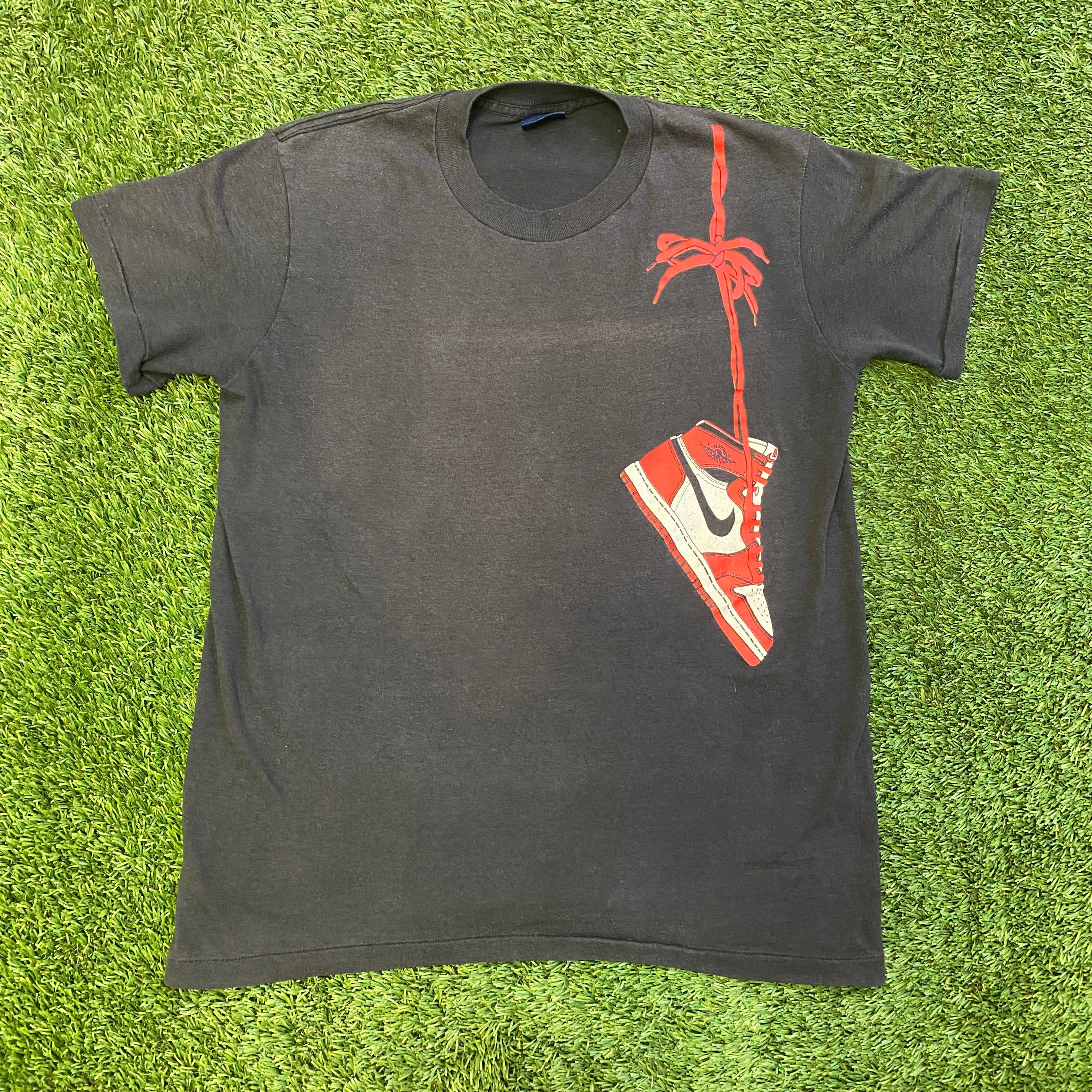 Nike Vintage 1985 Jordan Shoe String Double Sided T-shirt, Medium