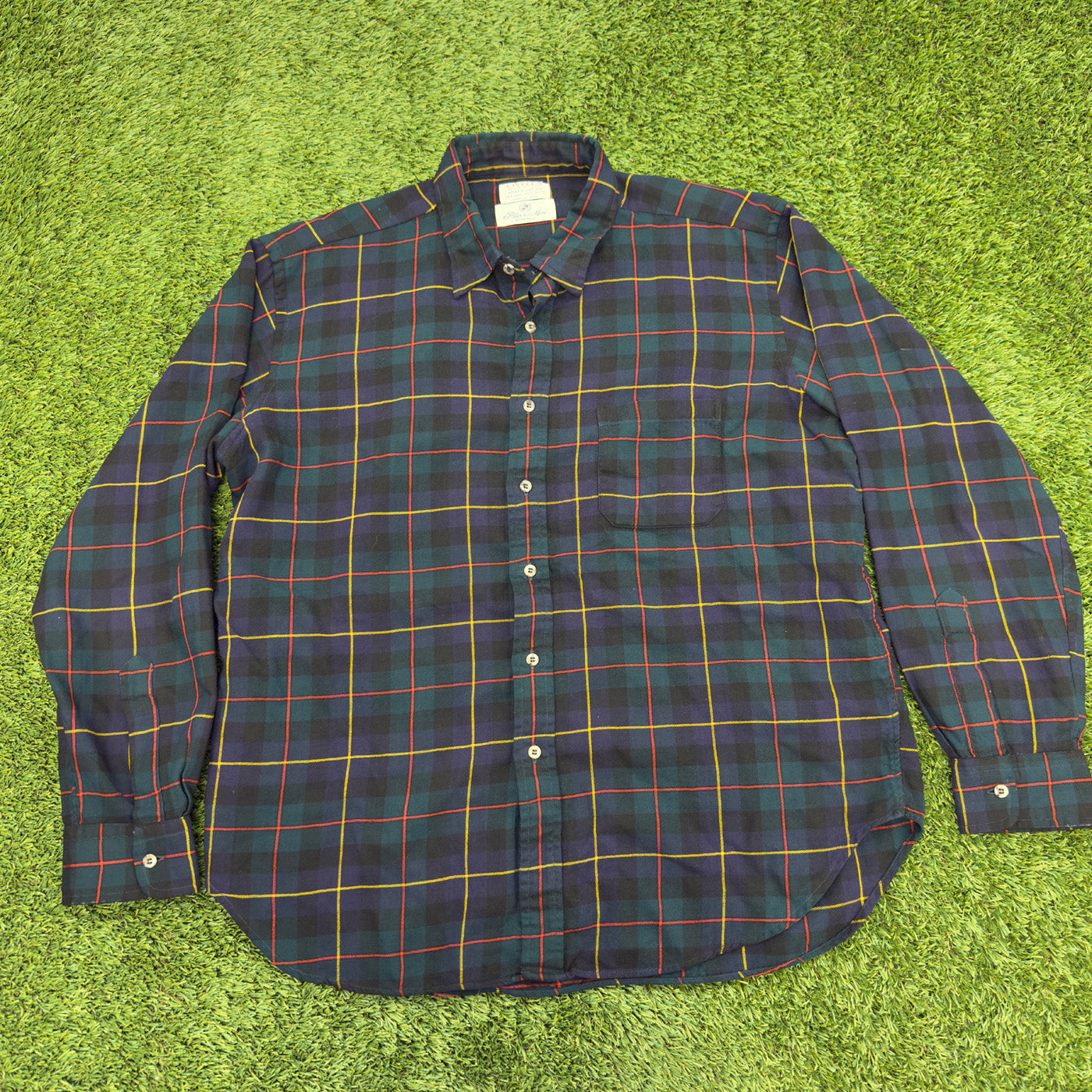 Vintage Made in Scotland Plaid Button Up, XL