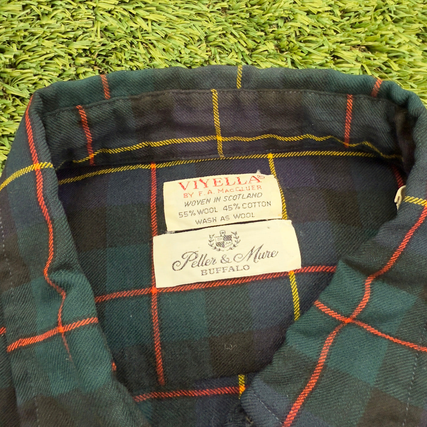 Vintage Made in Scotland Plaid Button Up, XL