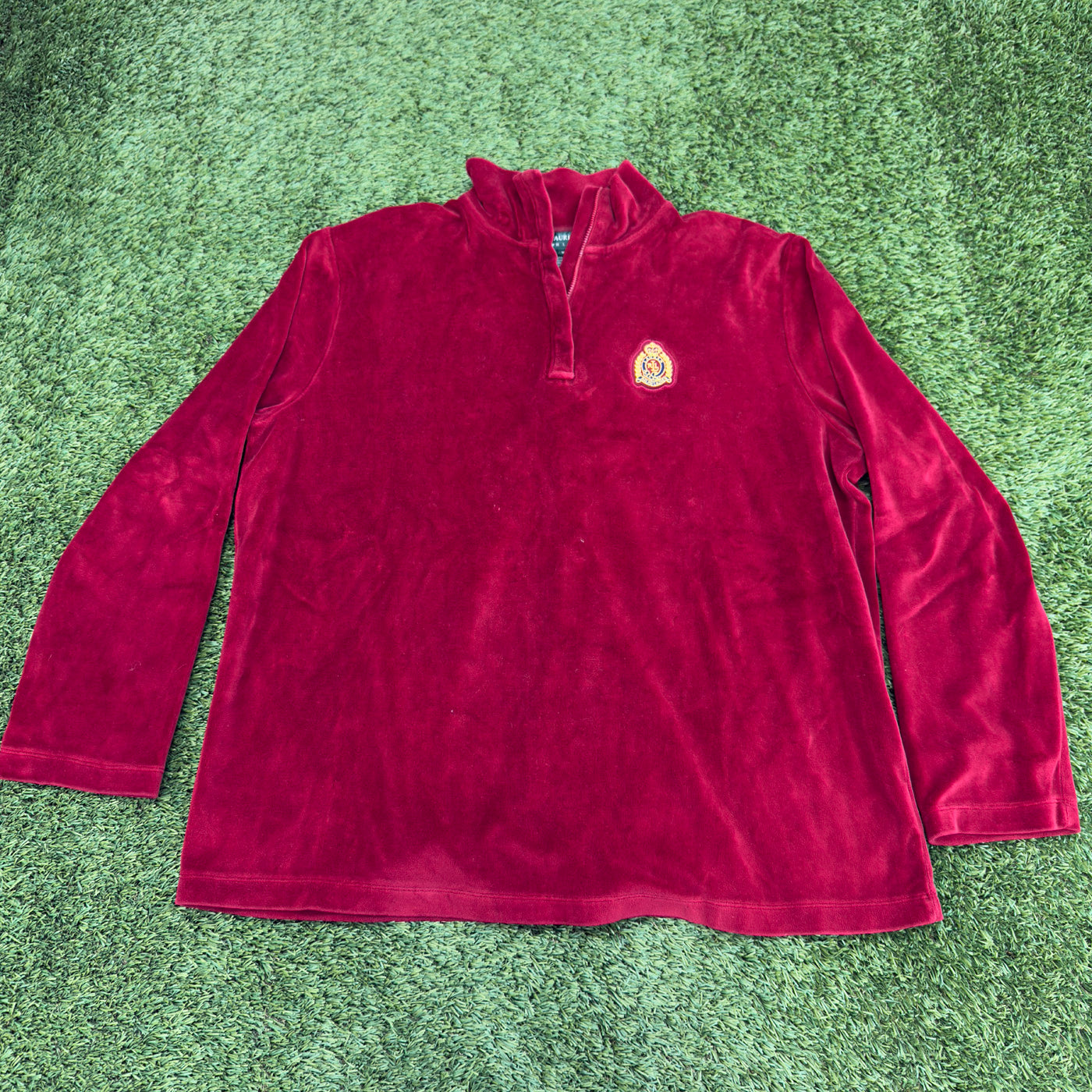 Vintage Lauren Ralph Lauren Red Quarter Zip, XL