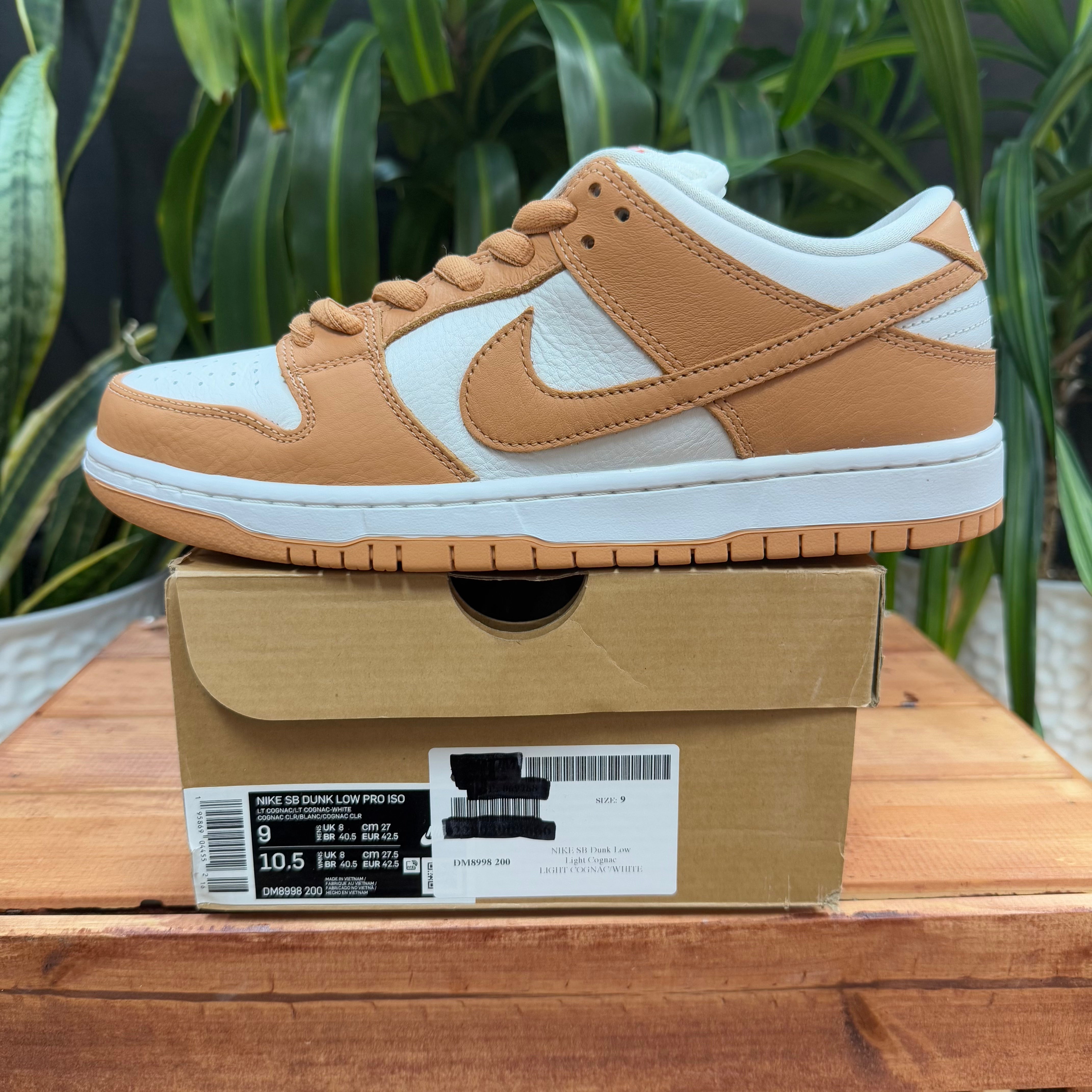 Dunk Low Pro ISO SB 'Light Cognac', Mens 9, W10.5