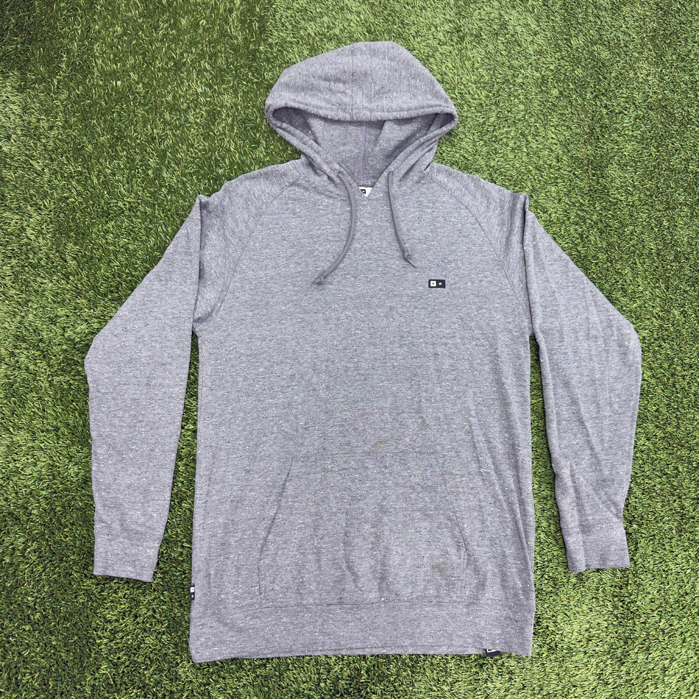 Vintage Four Star Gray Speckle Hoodie, L