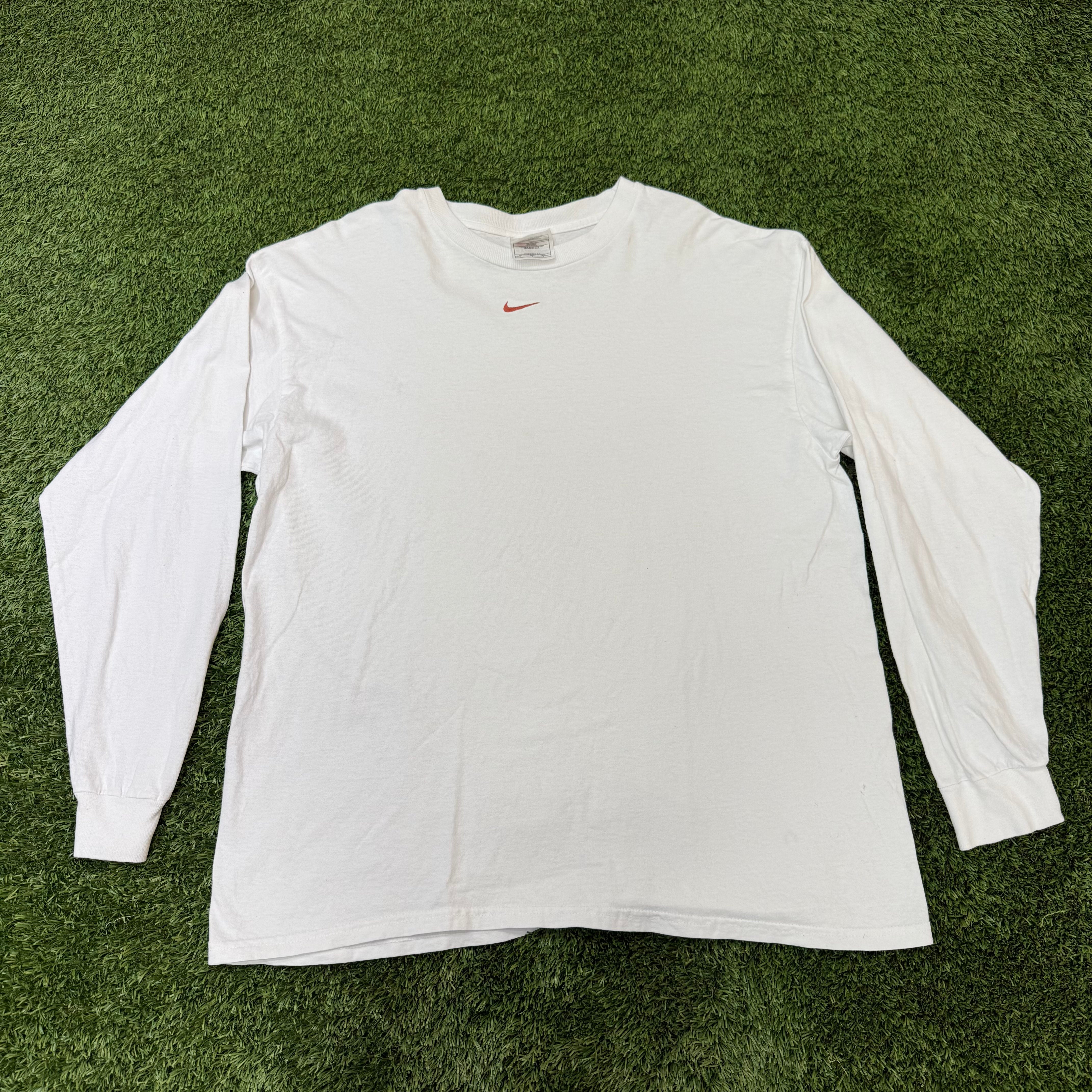 Nike Vintage Center Swoosh T-Shirt Large Long Sleeve, Made In USA, L