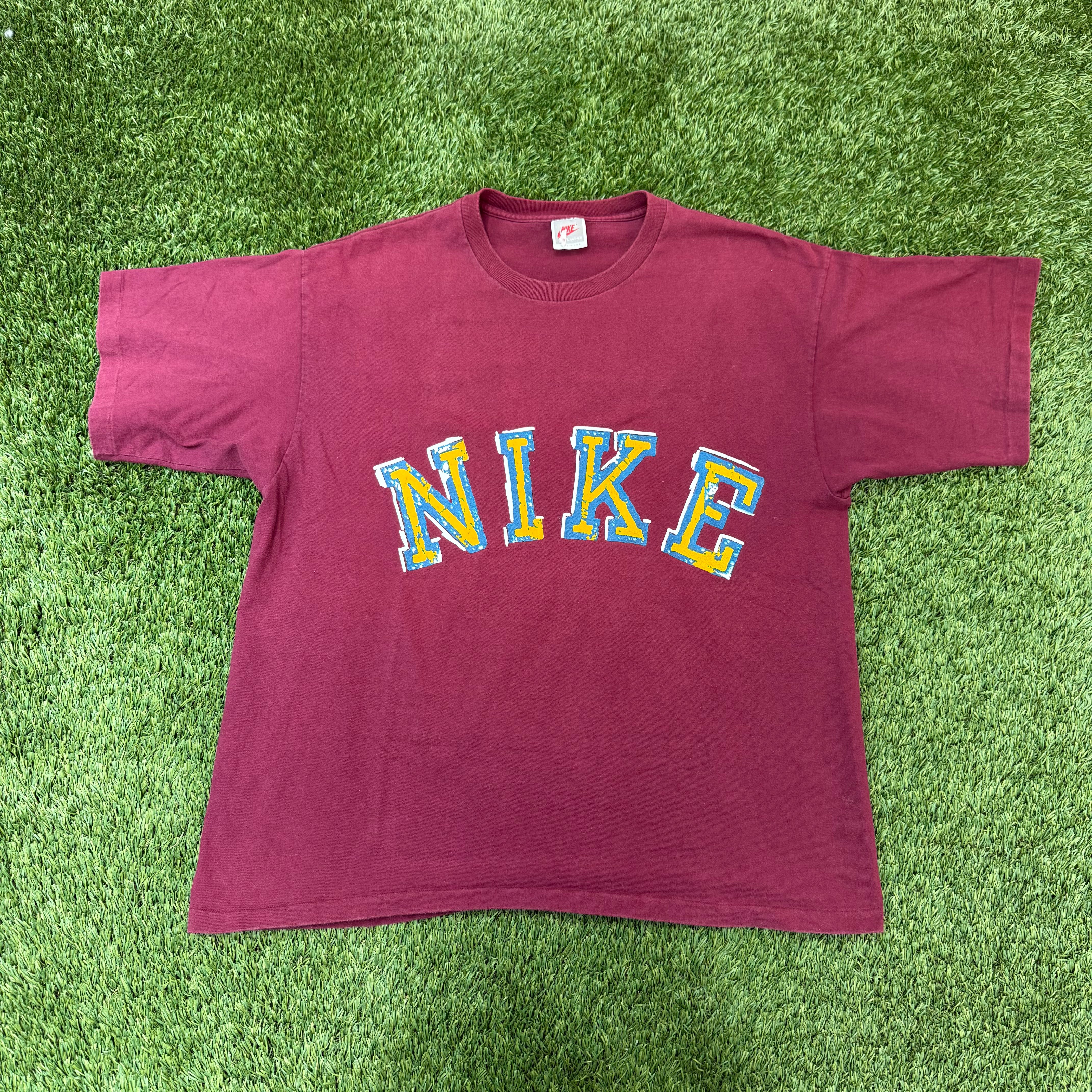 Nike Vintage Center Spell Out Center Graphic Shirt, L