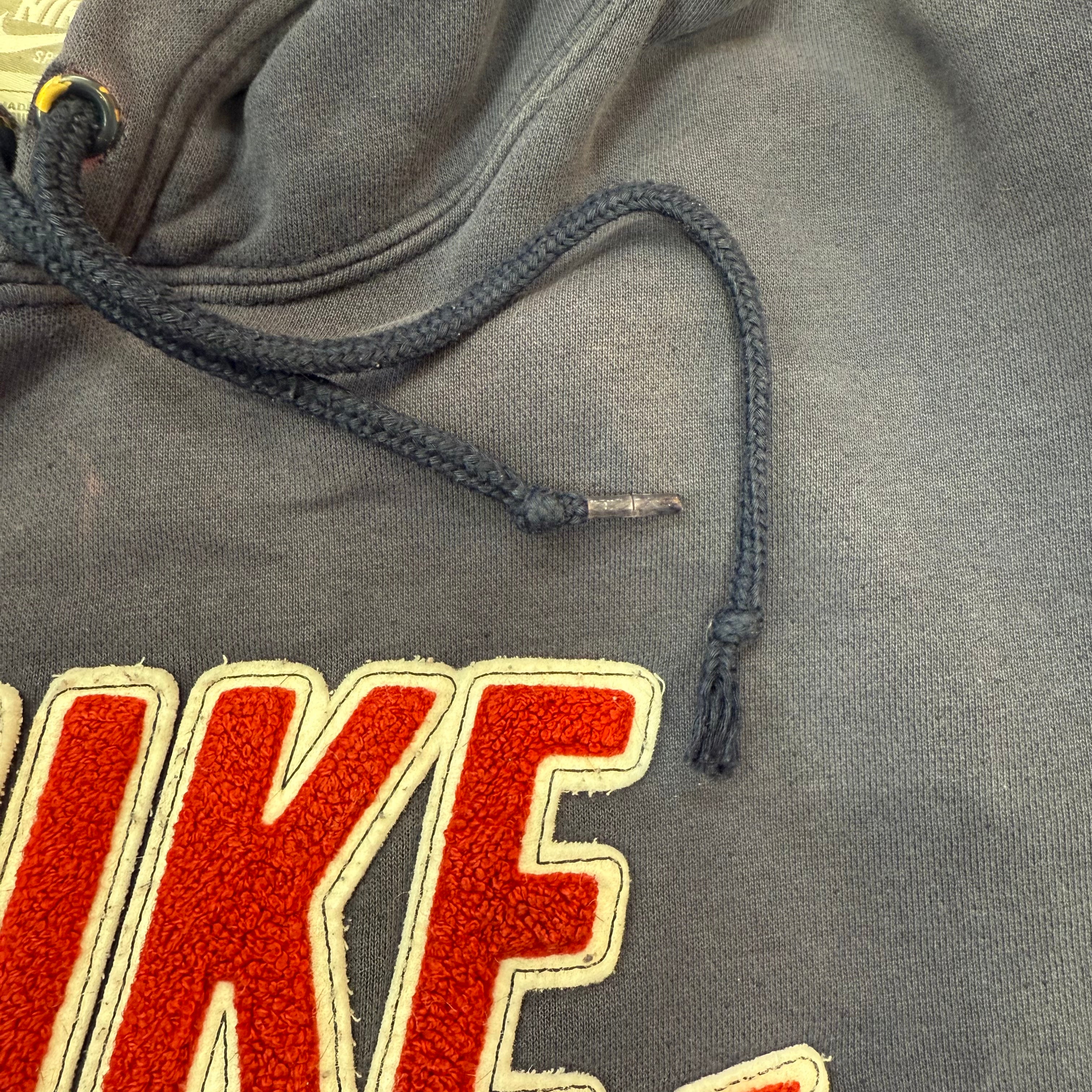 Nike Vintage Navy and Red Spellout Logo Sweatshirt, L