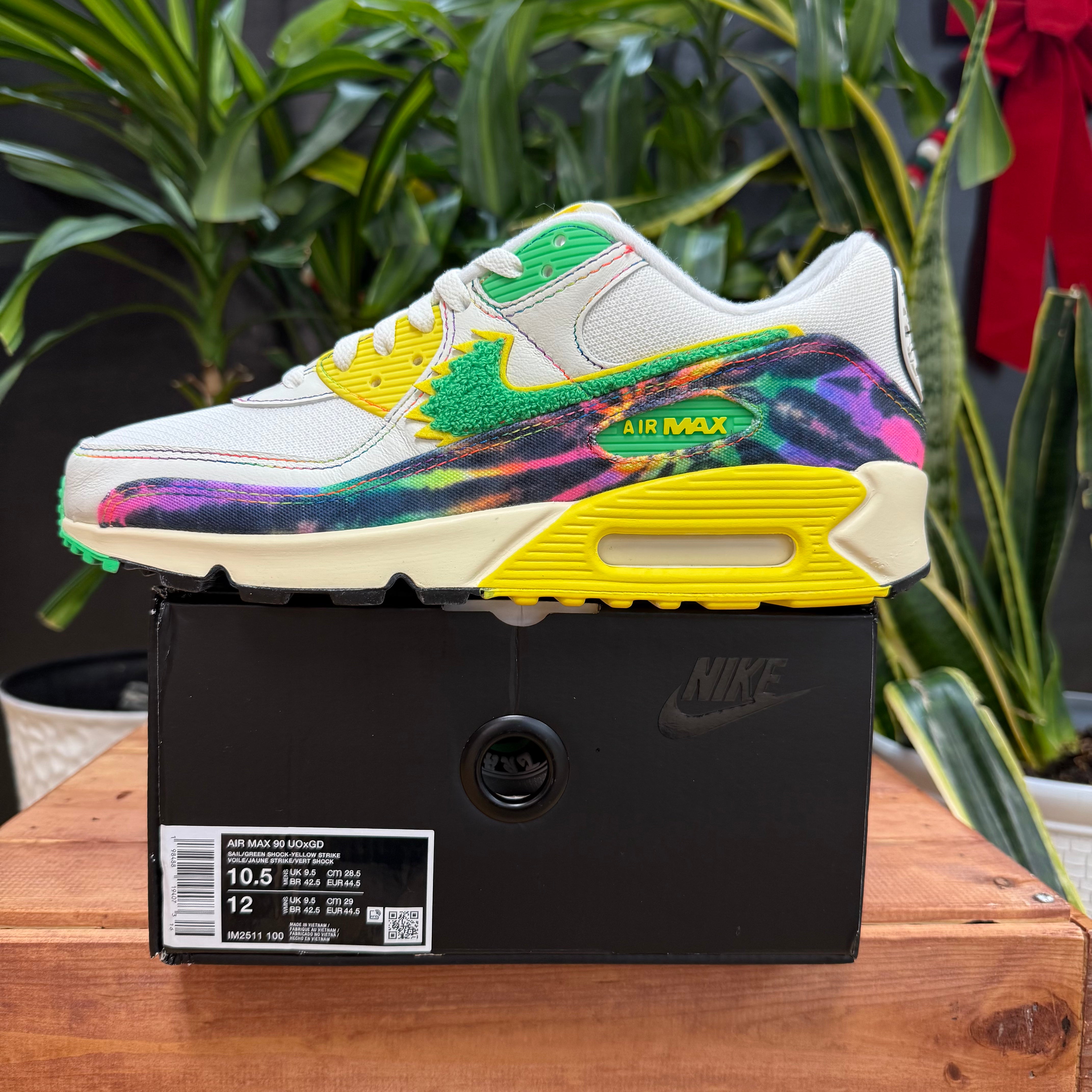 Nike Air Max 90 Grateful Dead University of Oregon Grateful Ducks, Mens 10.5
