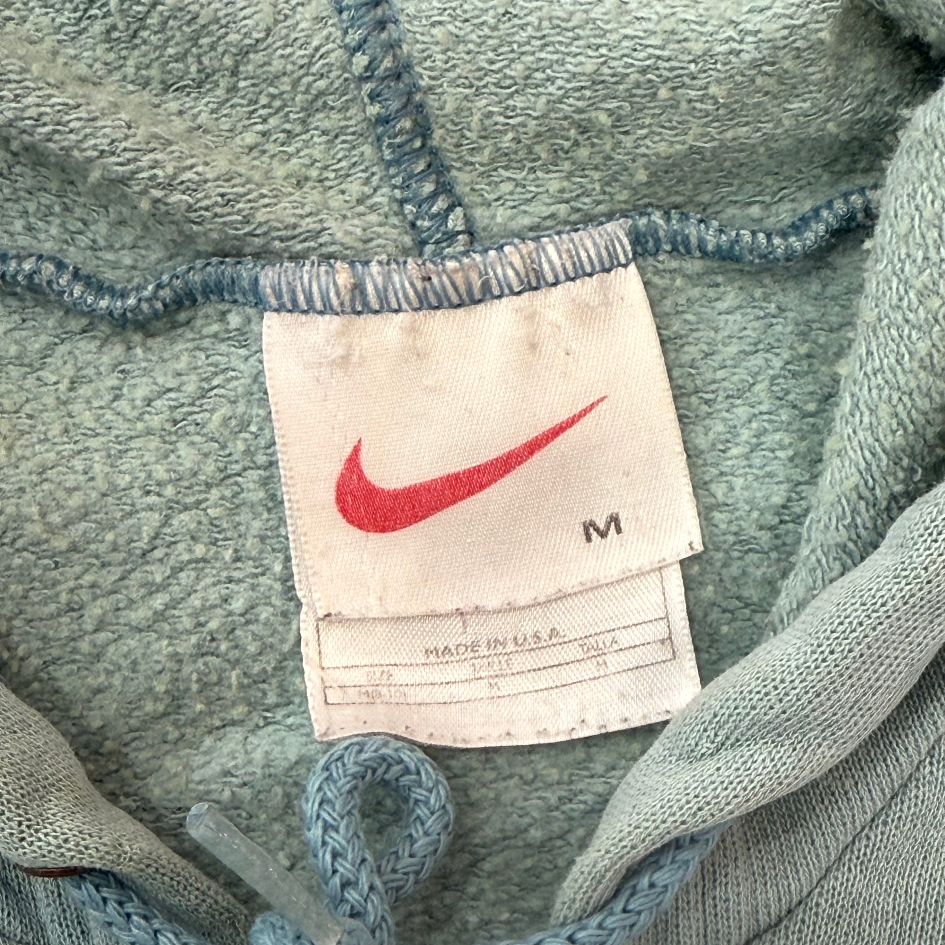 Nike Vintage Made in USA Sky Blue Zip Up Hoodie, M