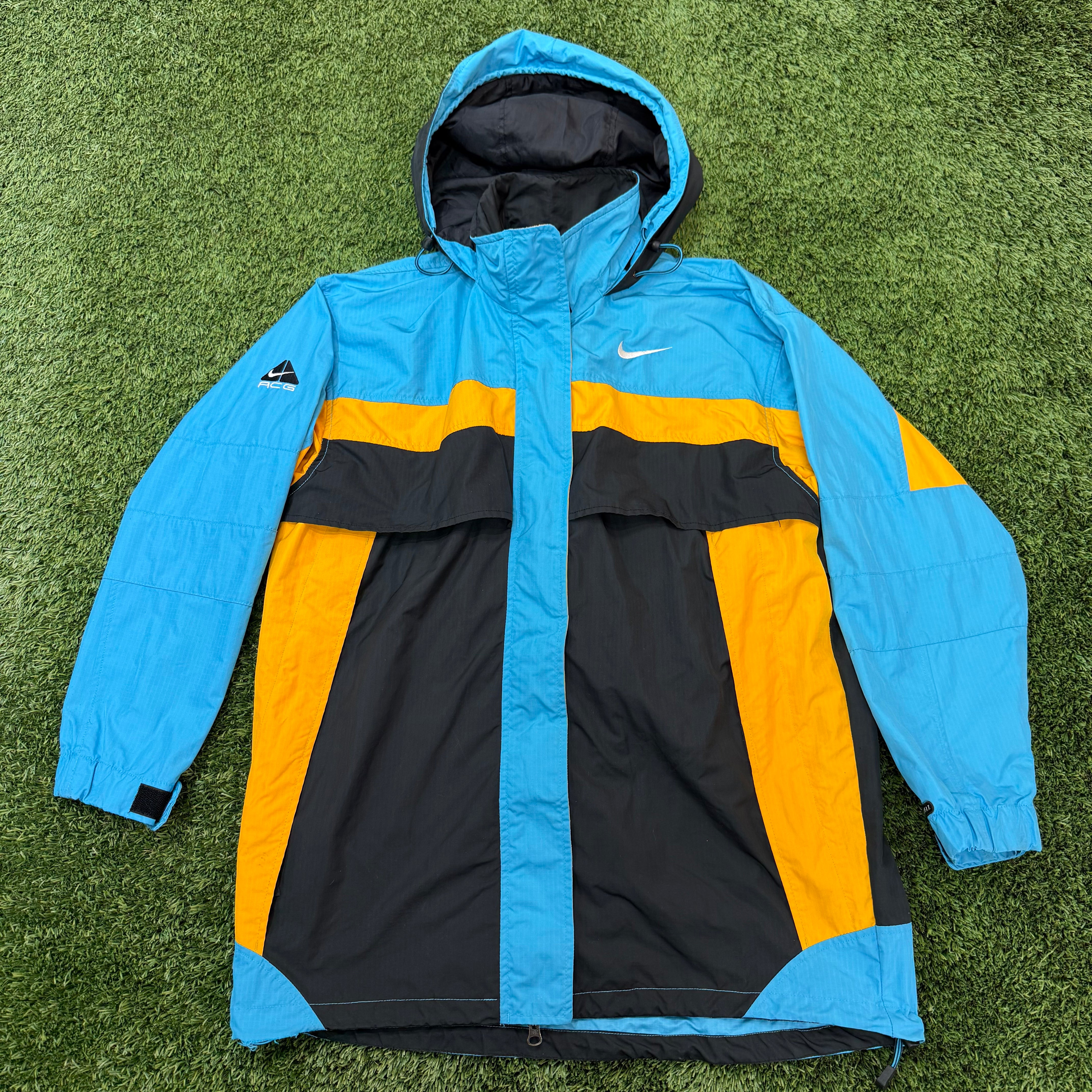 Nike Vintage ACG Yellow and Blue Jacket, L