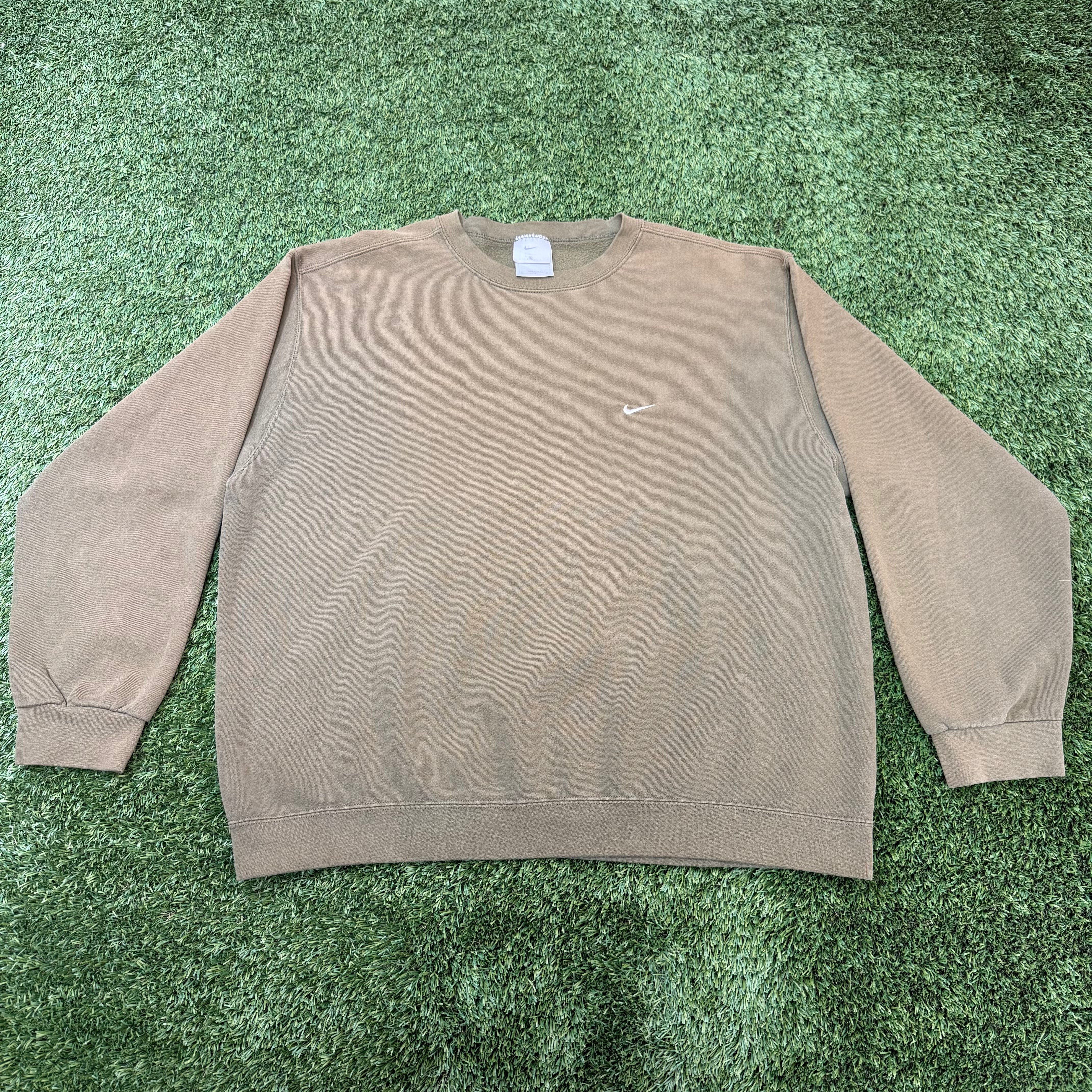 Nike Vintage Khaki Green Crewneck, XL
