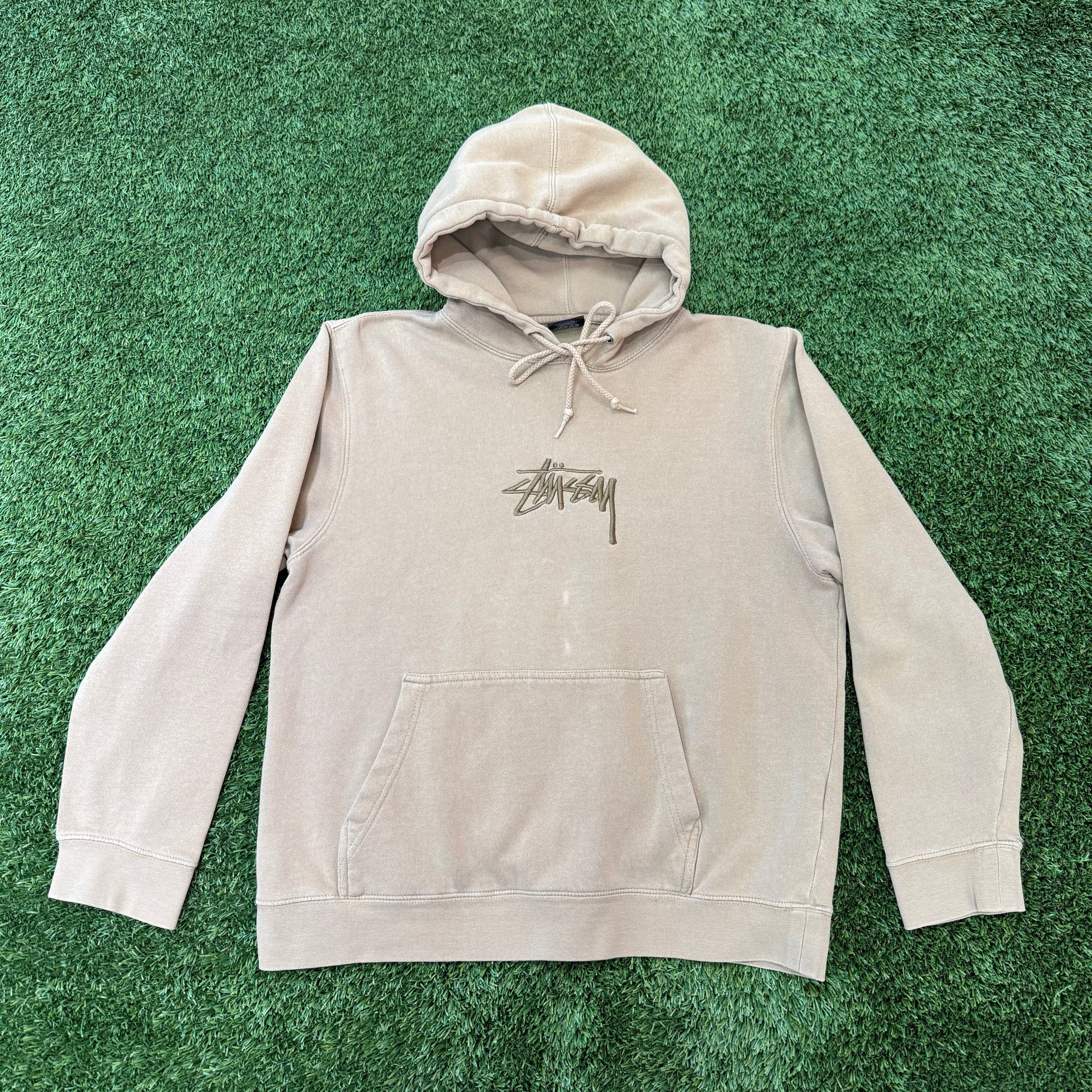 Vintage Stussy Center Logo Hoodie, M