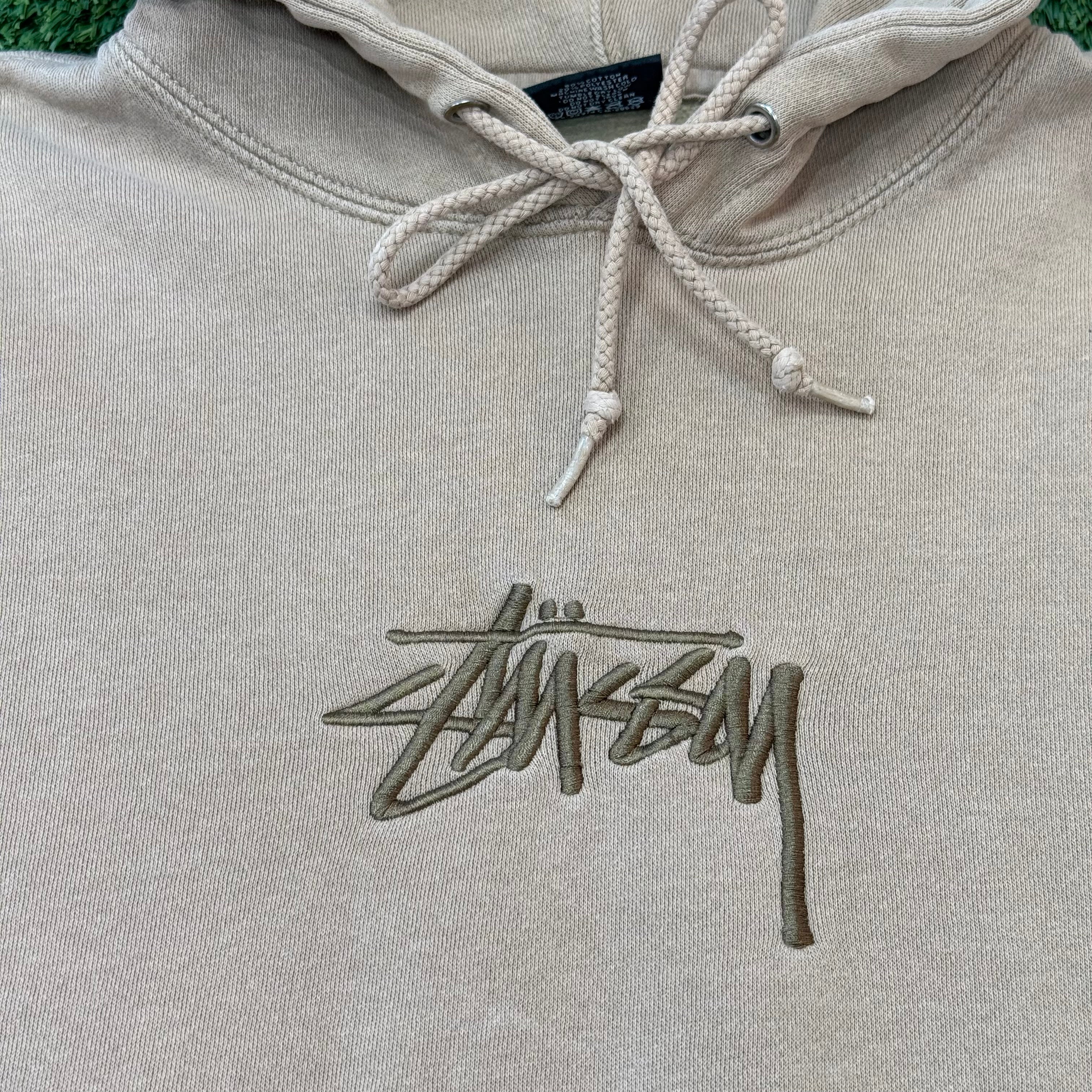 Vintage Stussy Center Logo Hoodie, M