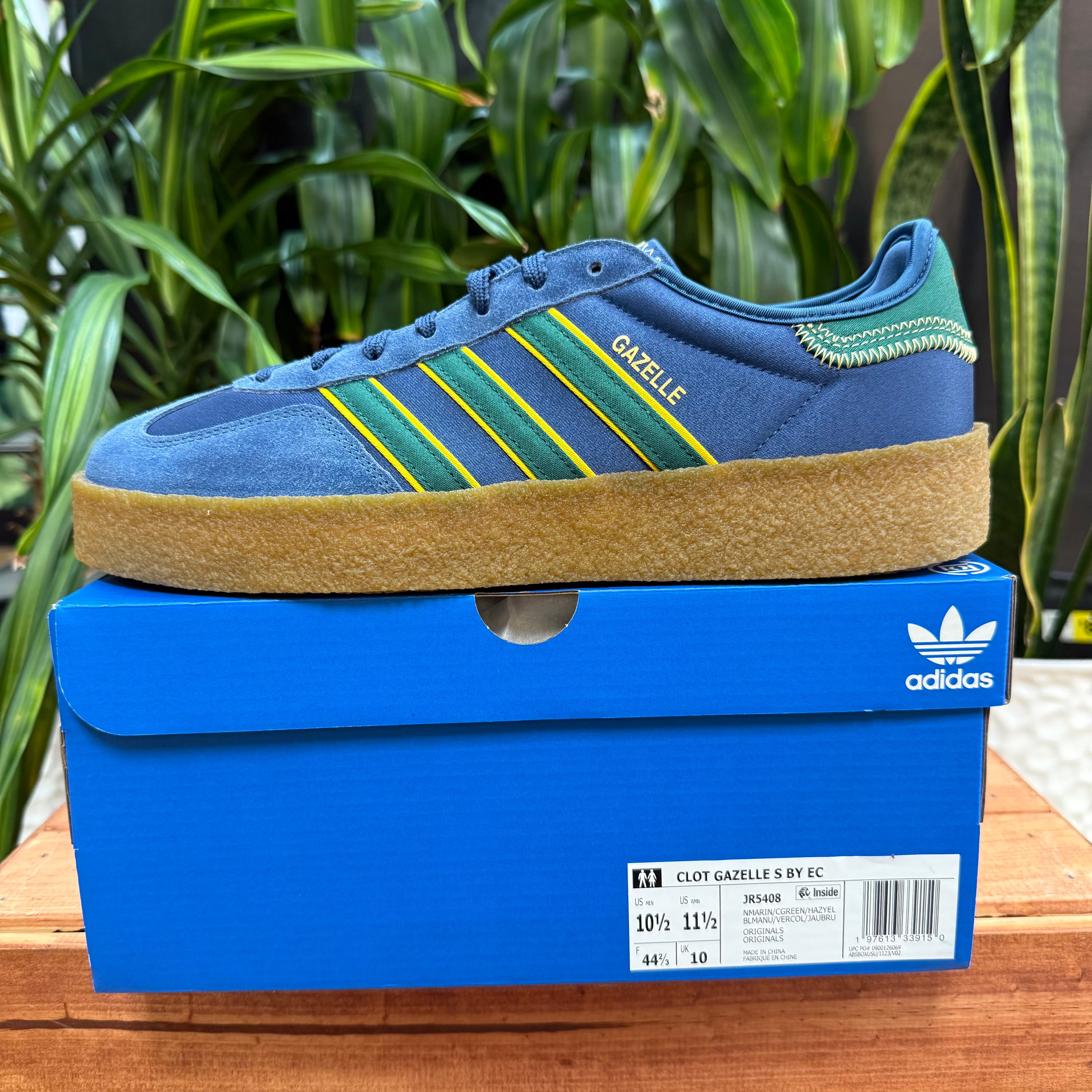 Adidas x CLOT Gazelle Night Marine, Mens 10.5