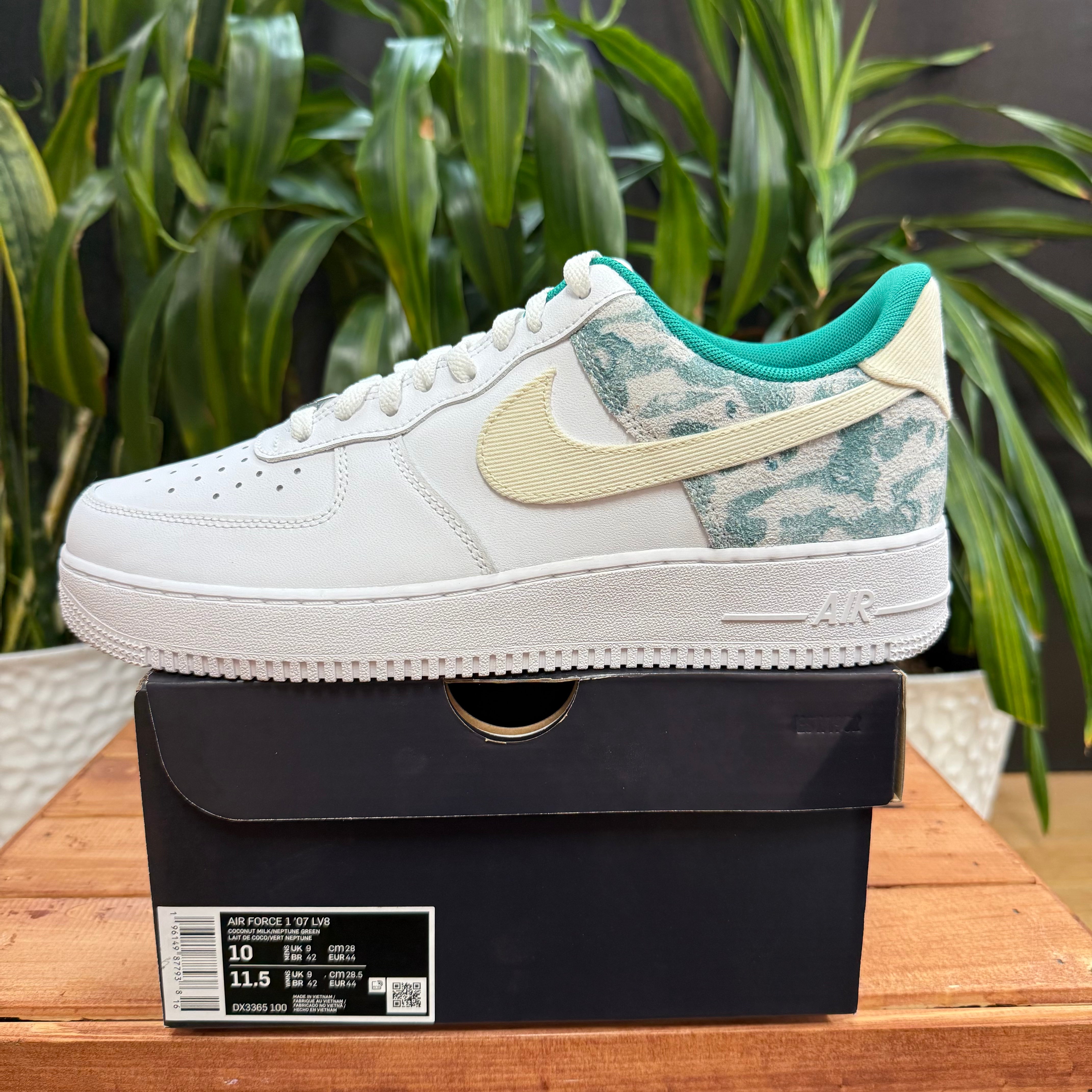 Air Force 1 Low '07 LV8 'Neptune Green Camo', Mens 10, W11.5