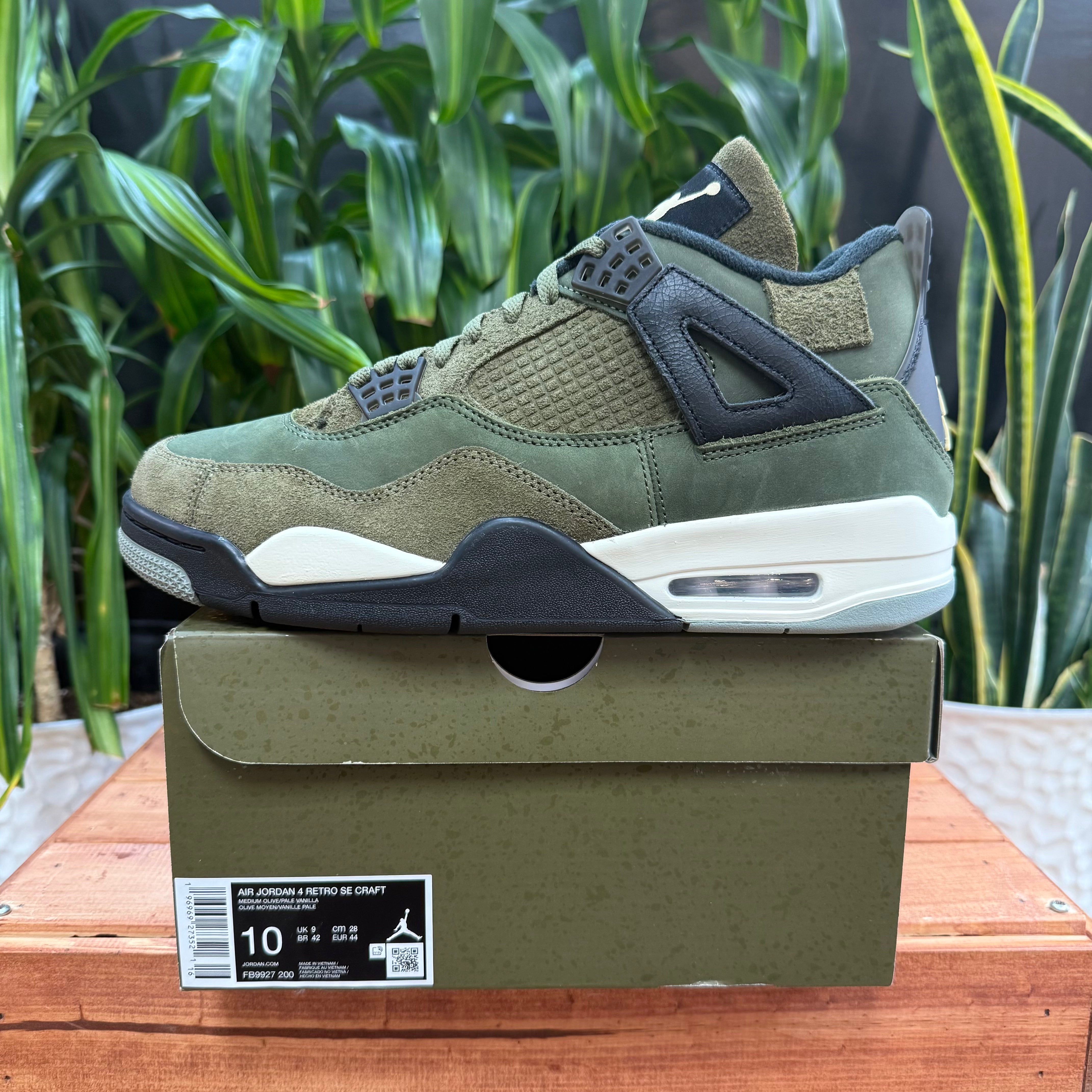 Nike Air Jordan 4 Retro SE Craft Medium Olive, Mens 10, W11.5