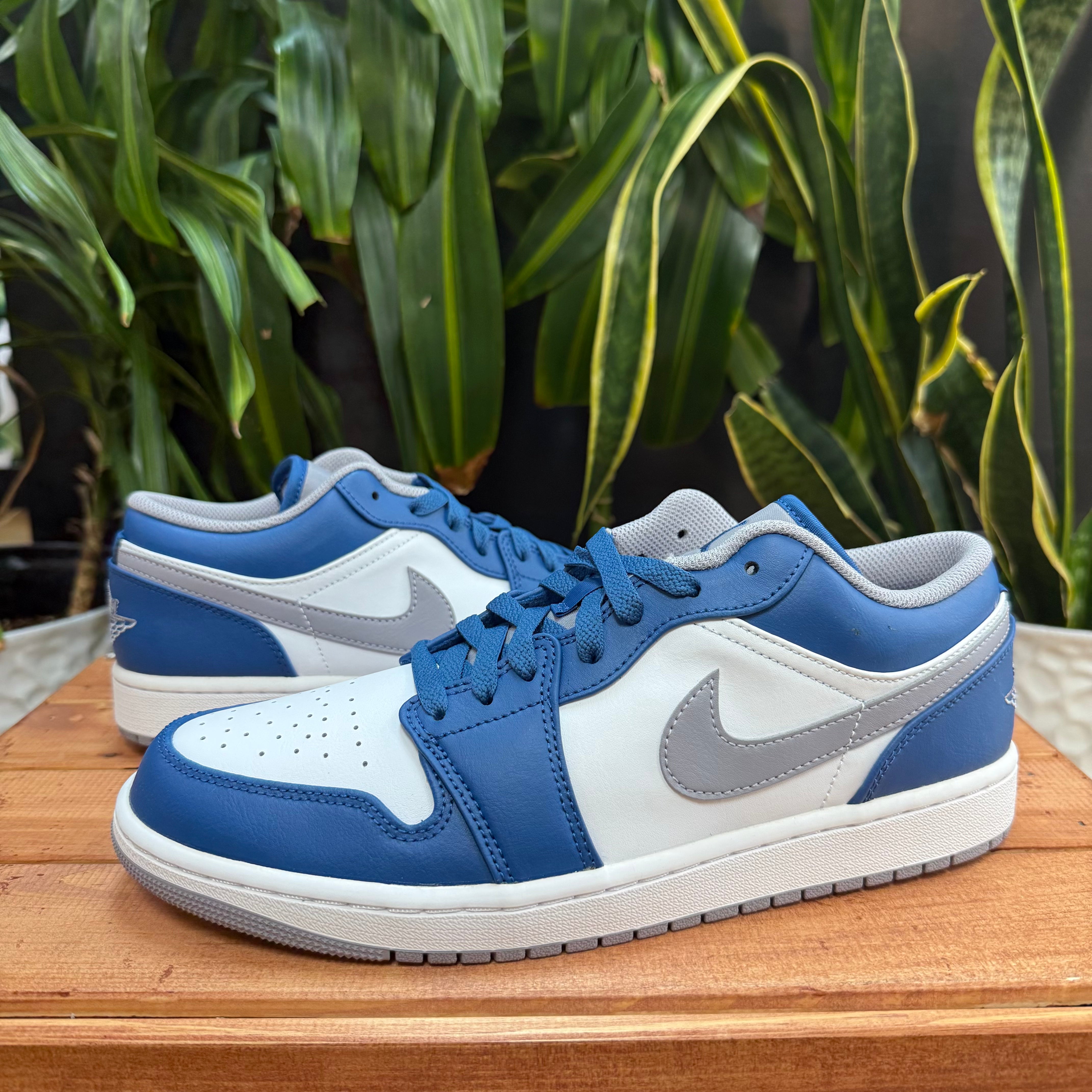 Nike Air Jordan 1 Low True Blue Cement, Mens 10, W11.5