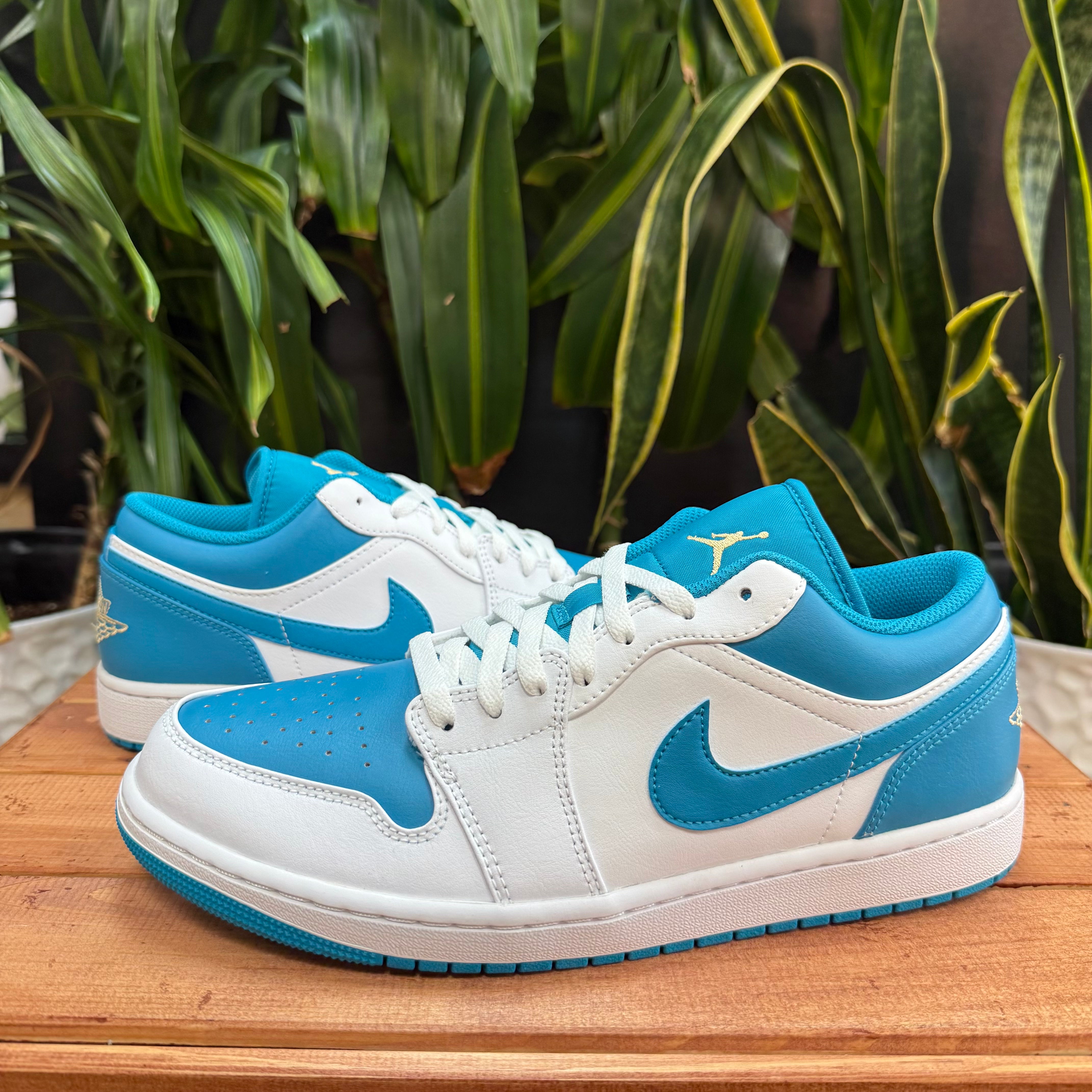 Nike Air Jordan 1 Low Aquatone White Teal, Mens 10, W11.5