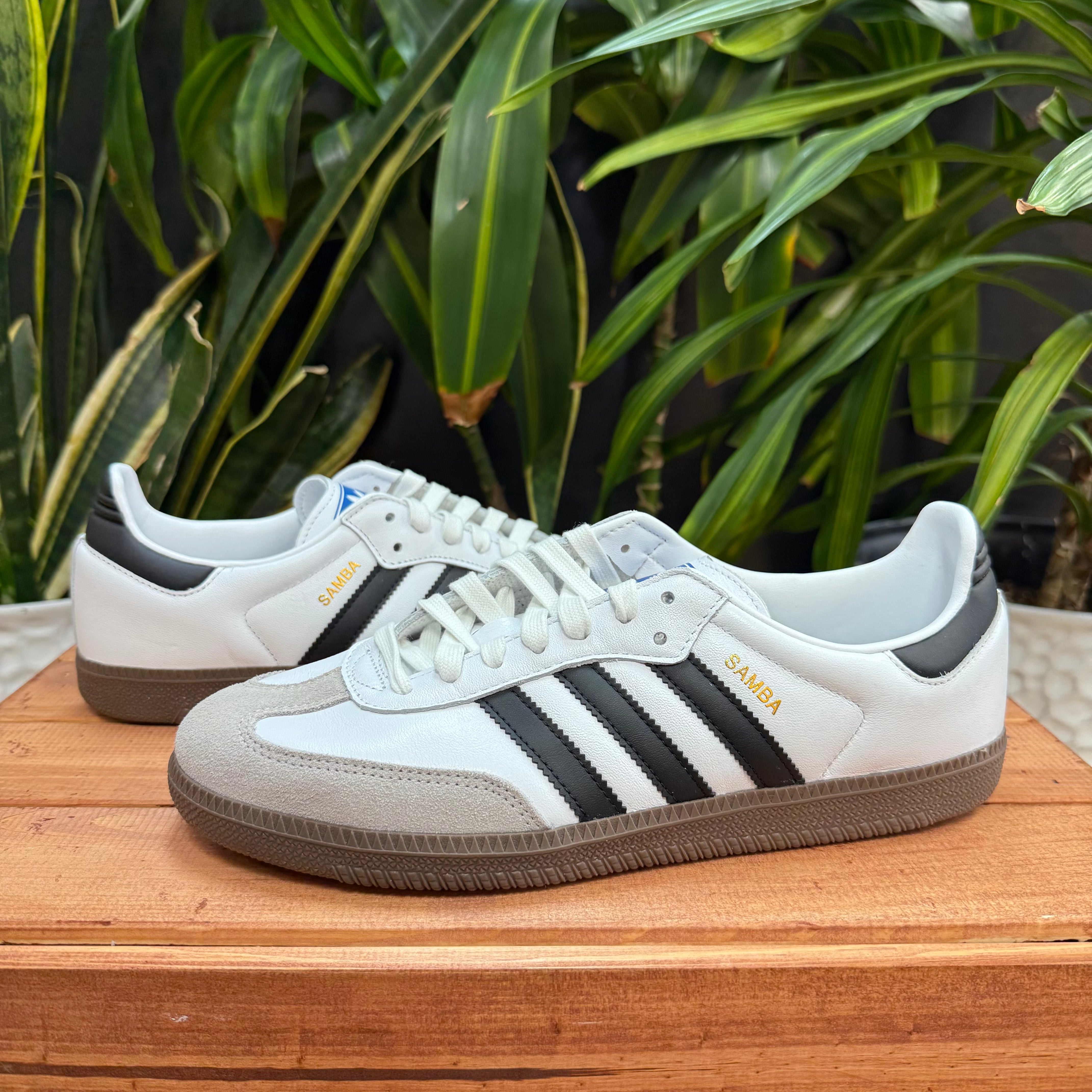 Adidas Samba OG Cloud White Core Black, Mens 9, W10.5