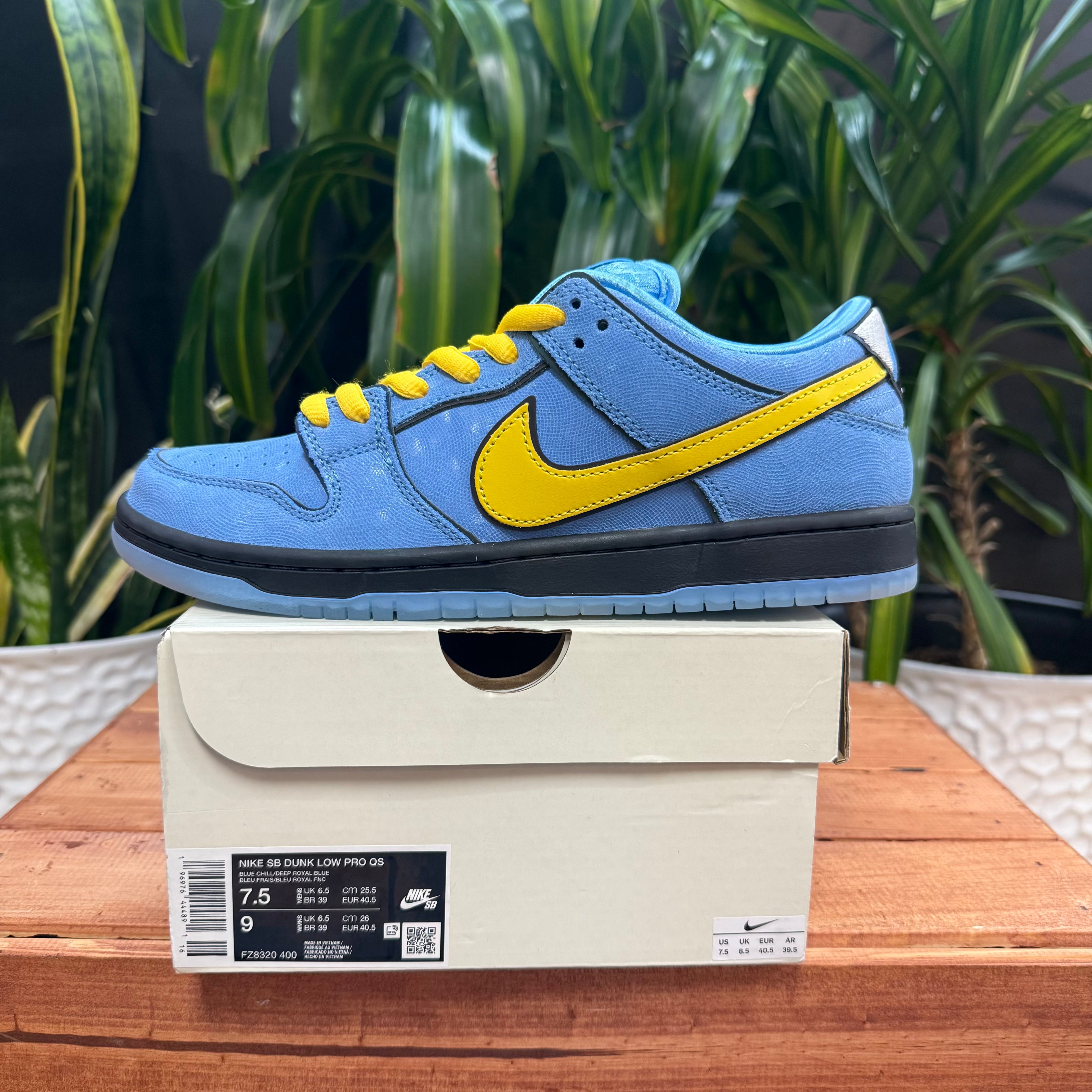 Nike SB Dunk Low The Powerpuff Girls 'Bubbles', Mens 7.5, W9