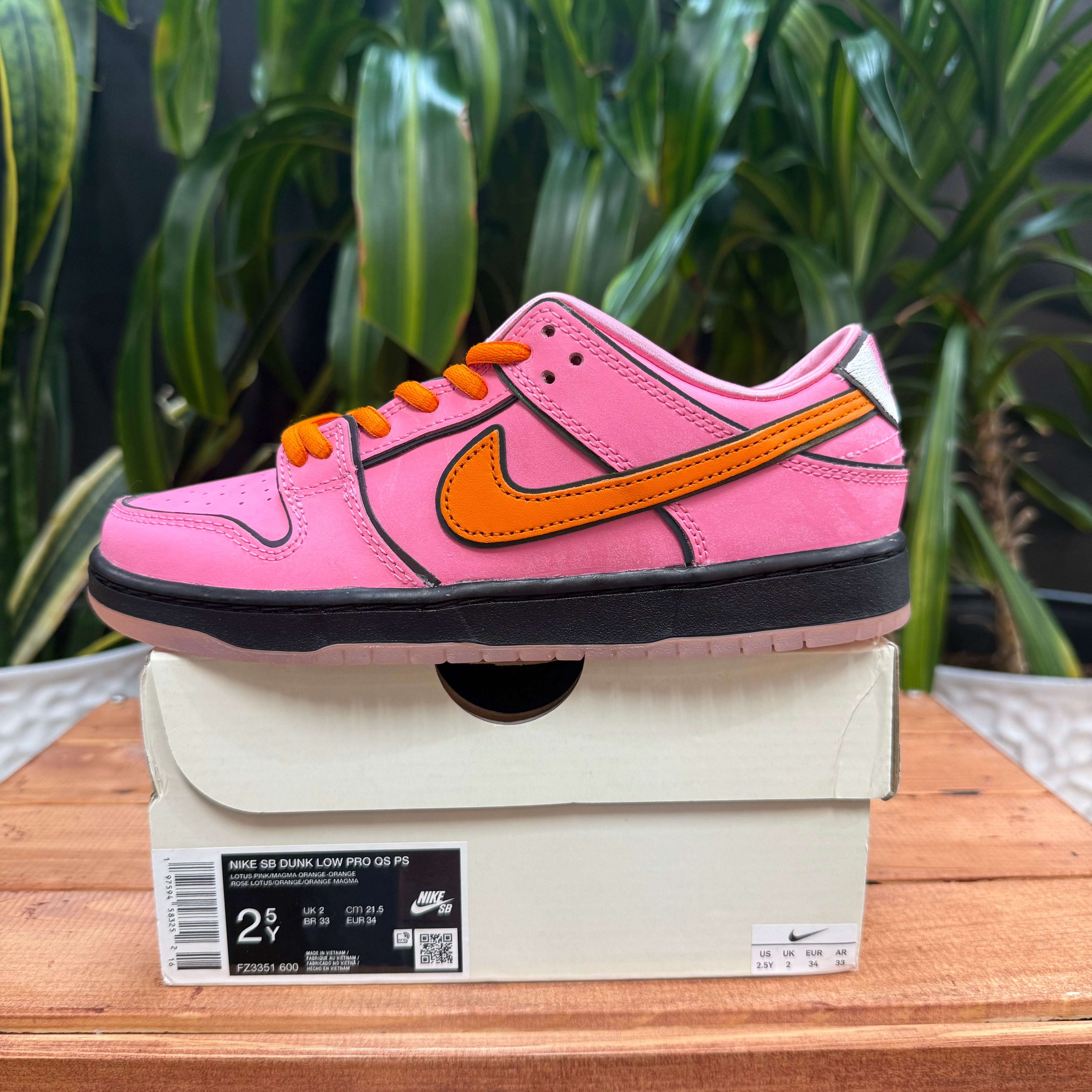 Nike SB Dunk Low x The Powerpuff Girls 'Blossom', 2.5Y, W4