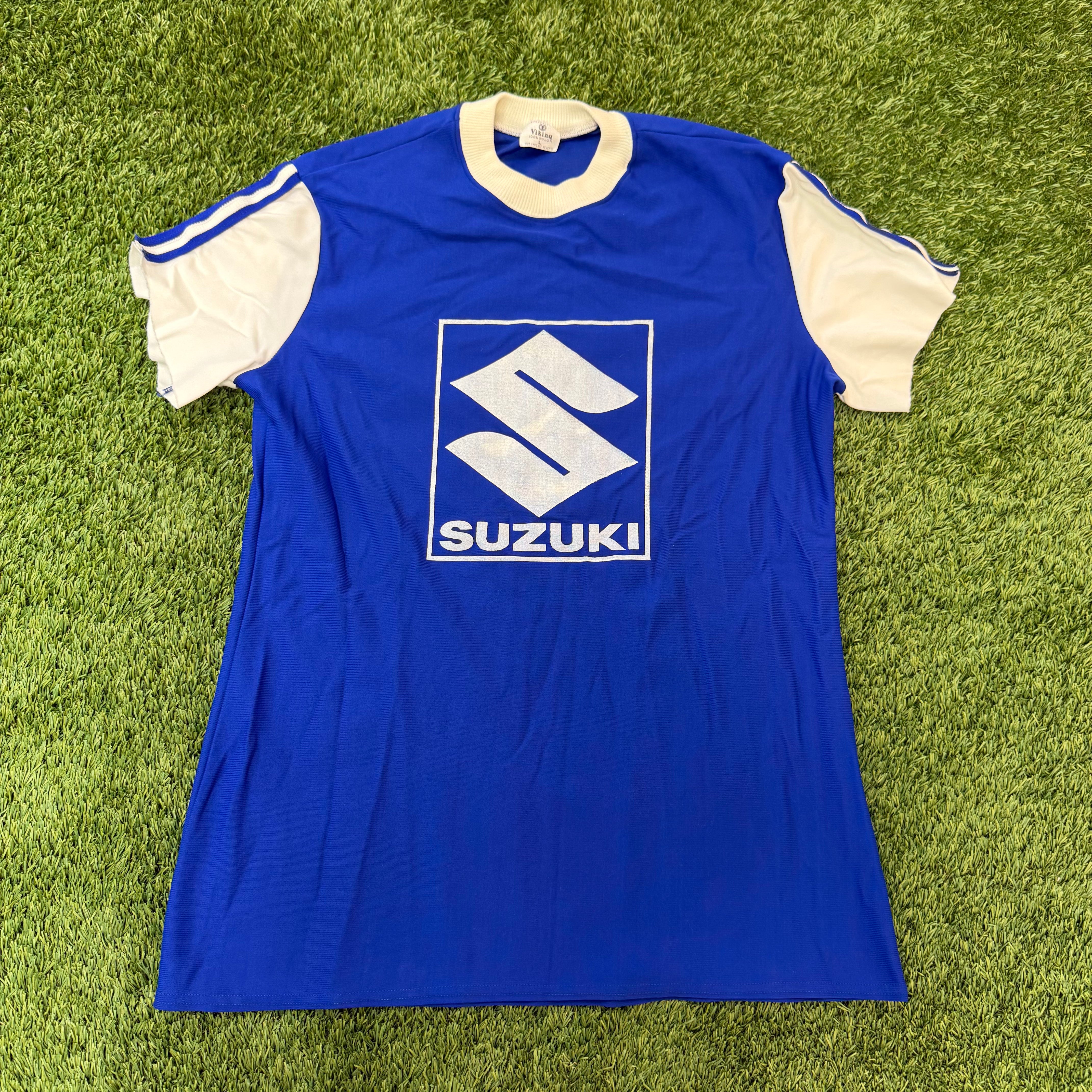 Vintage Suzuki Royal Blue Short Sleeve, M