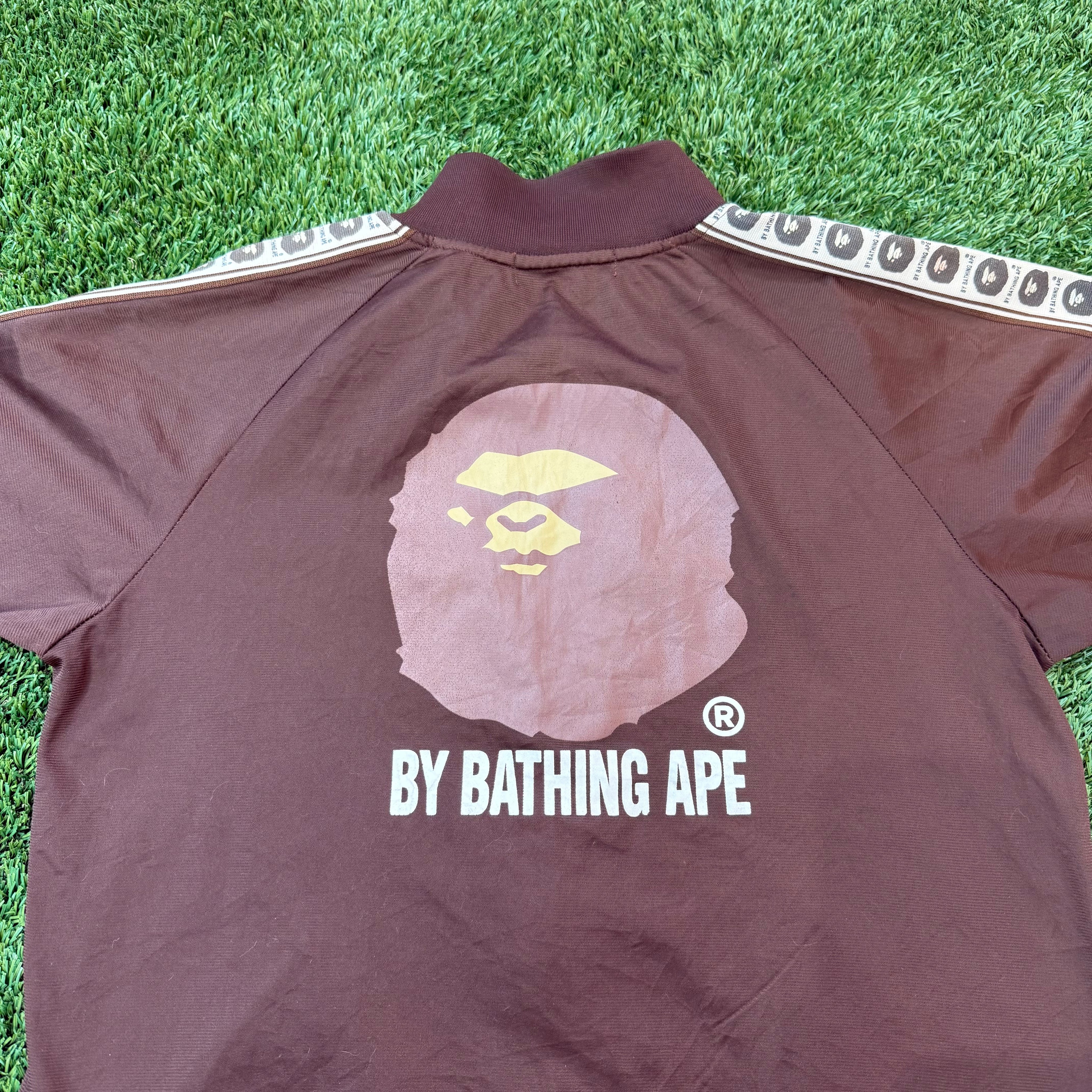 Vintage BAPE Made in Japan Brown Zip Up, M