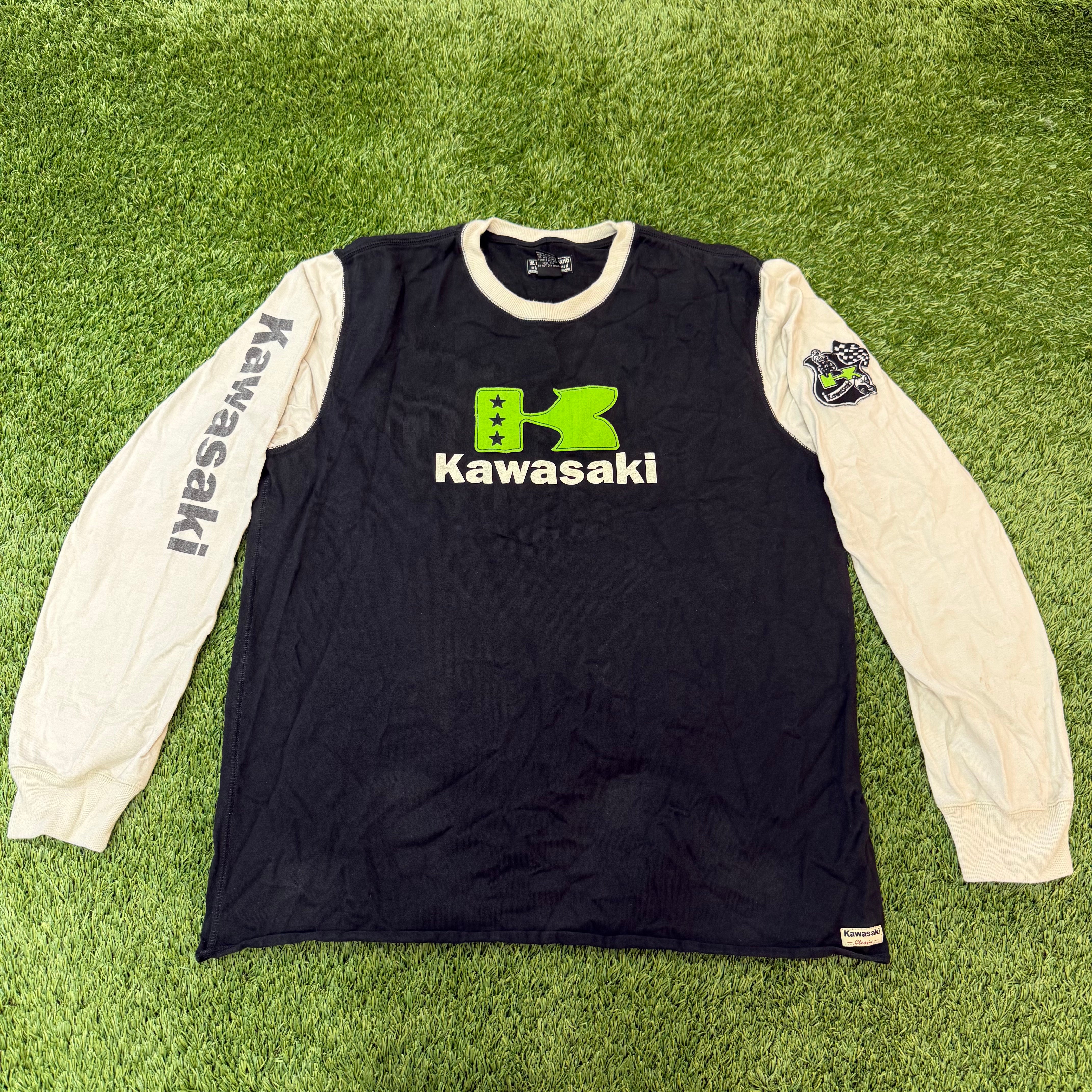 Vintage Lucky Brand x Kawasaki Long Sleeve, XL