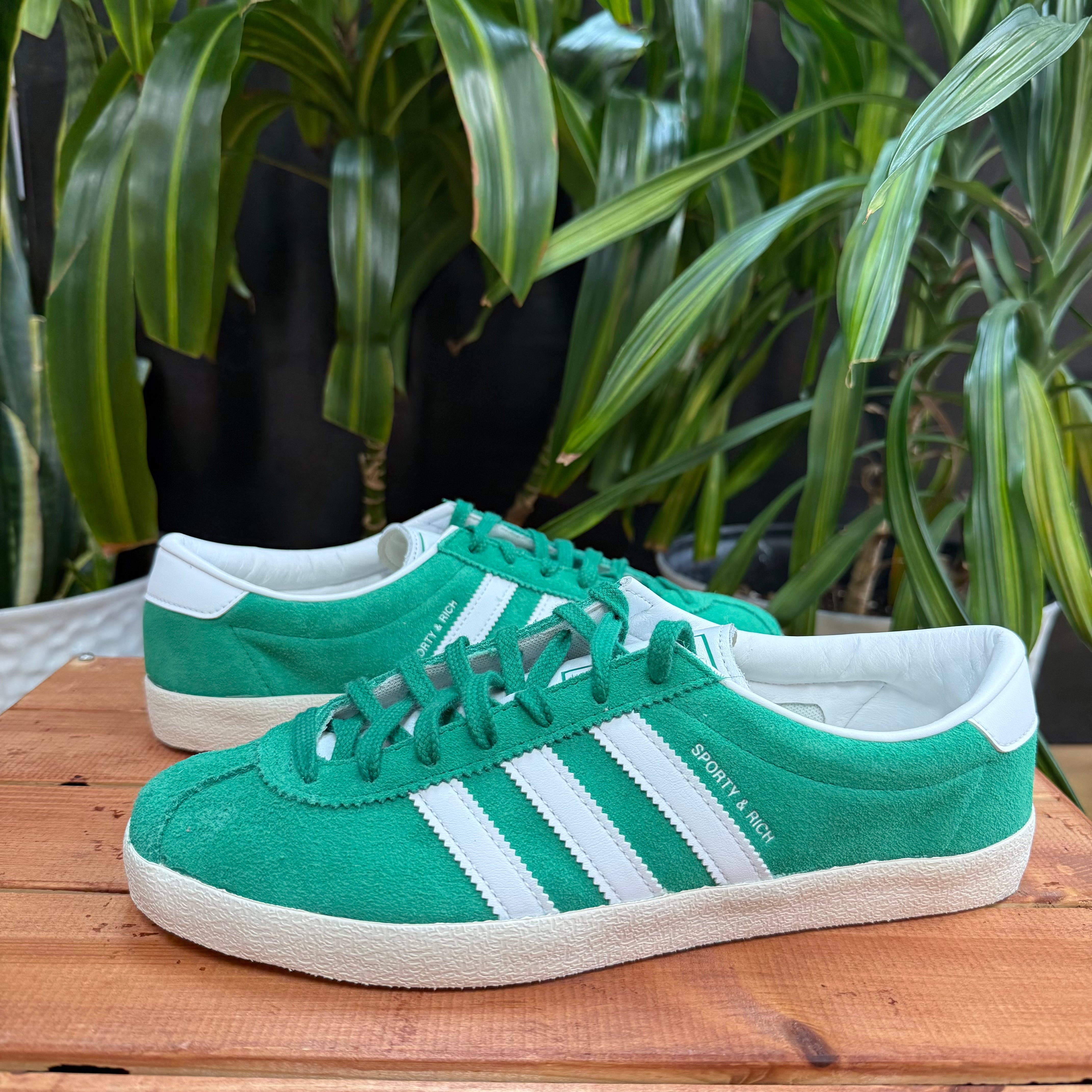 Adidas Blanc Sporty & Rich Court Green, Mens 9, W10.5